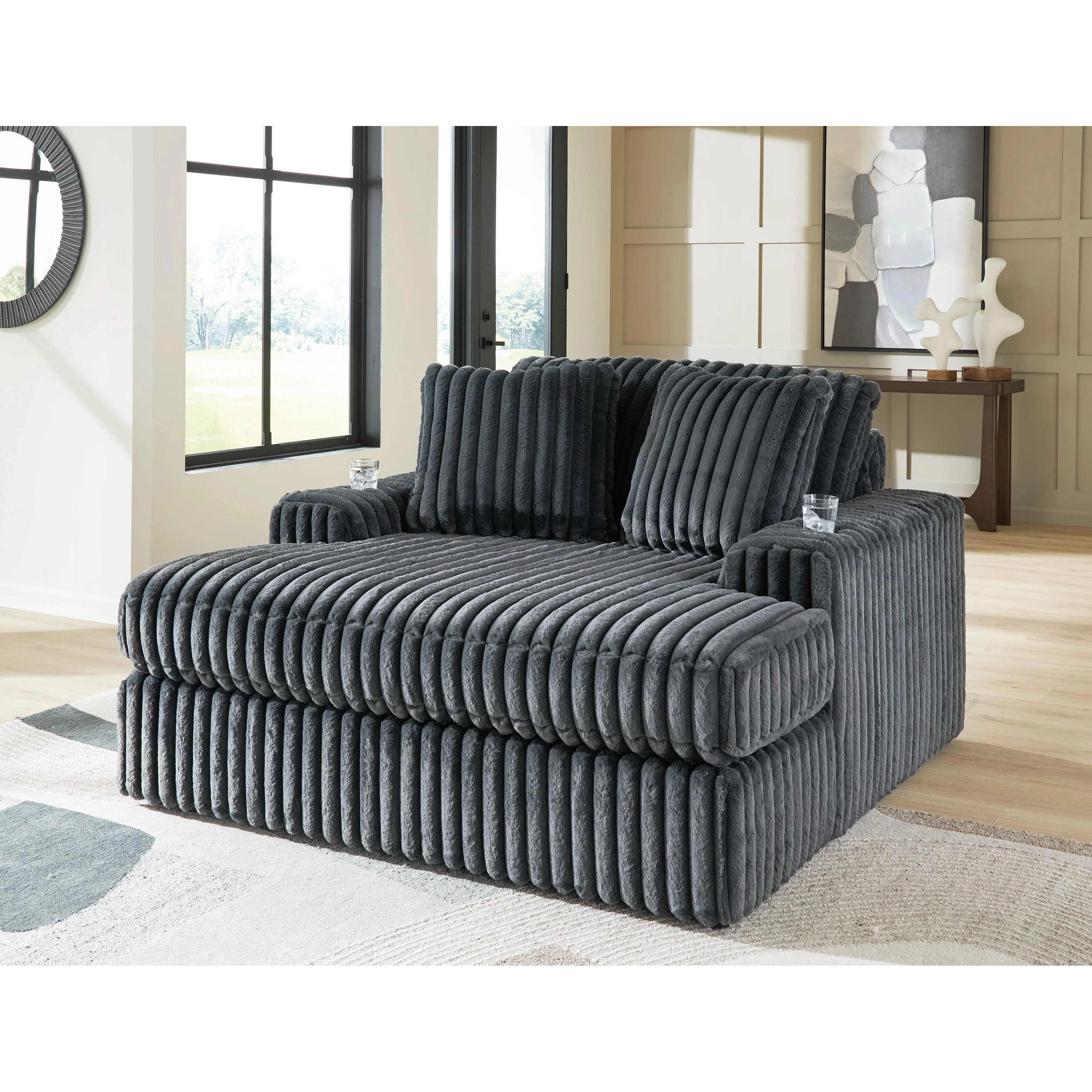 Signature Design by Ashley Midnight-Madness 9810515 Oversized Chaise - Image 1