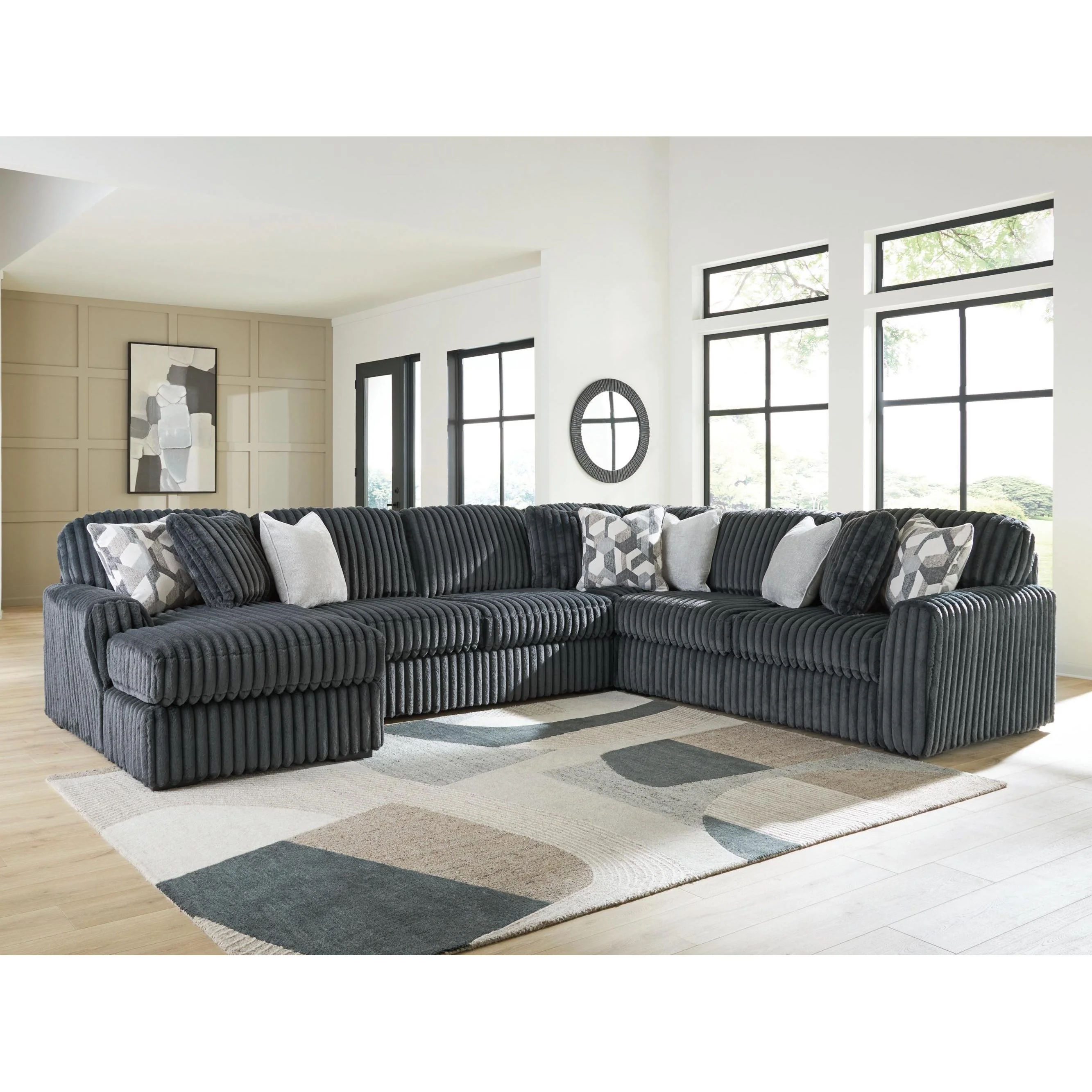 Signature Design by Ashley Midnight-Madness 98105S1 4 pc Sectional with Chaise - Image 2