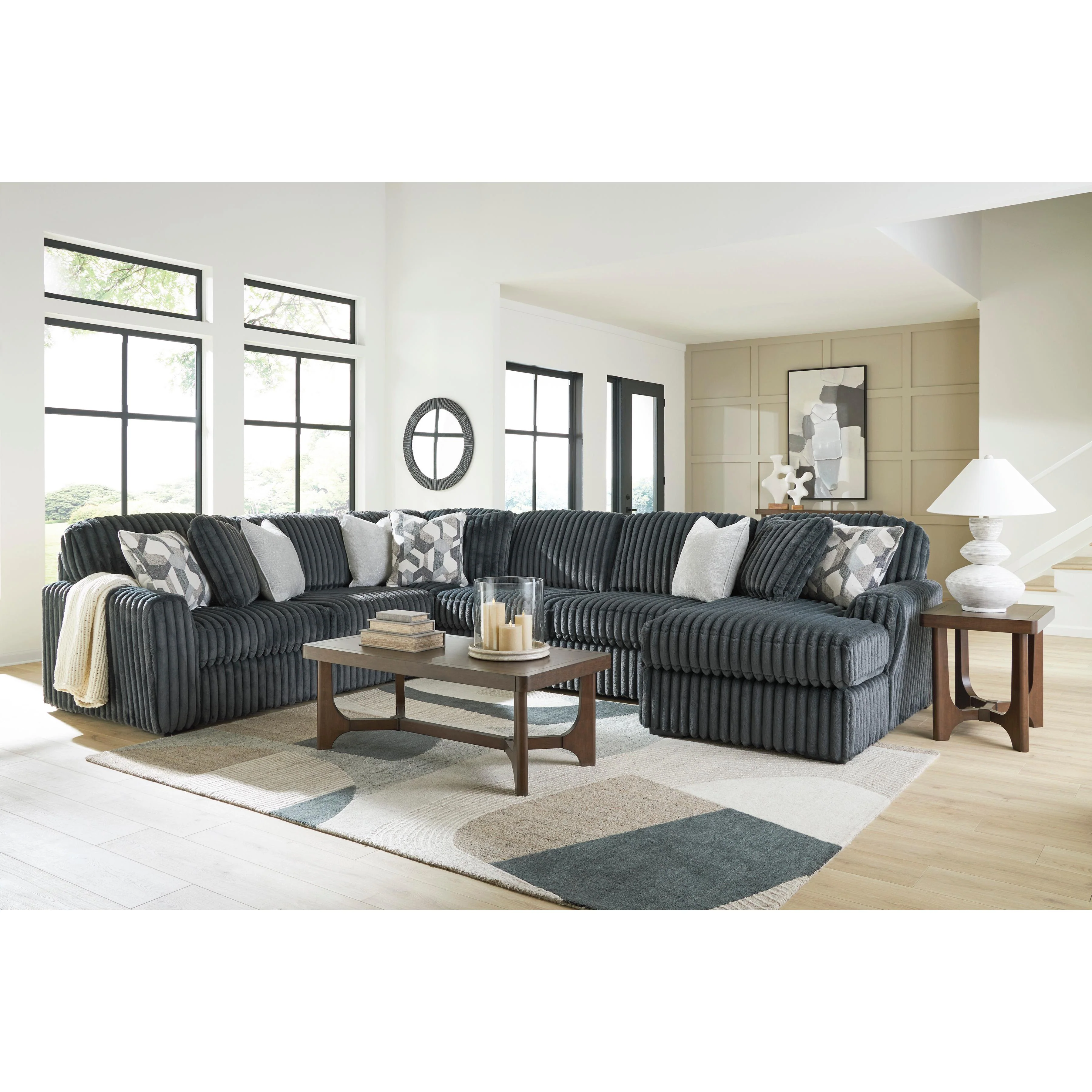 Signature Design by Ashley Midnight-Madness 98105S2 4 pc Sectional with Chaise - Image 2