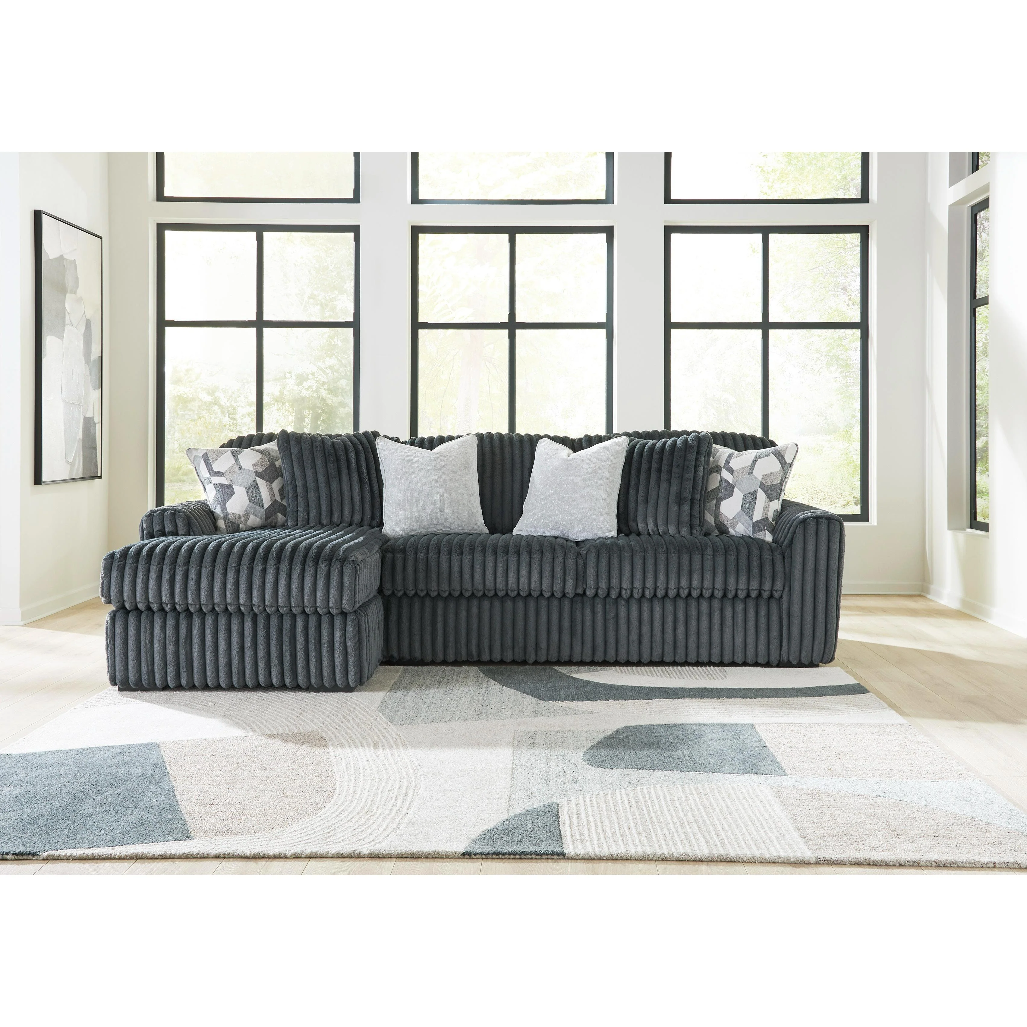 Signature Design by Ashley Midnight-Madness 98105S4 2 pc Sectional Sofa Chaise - Image 2