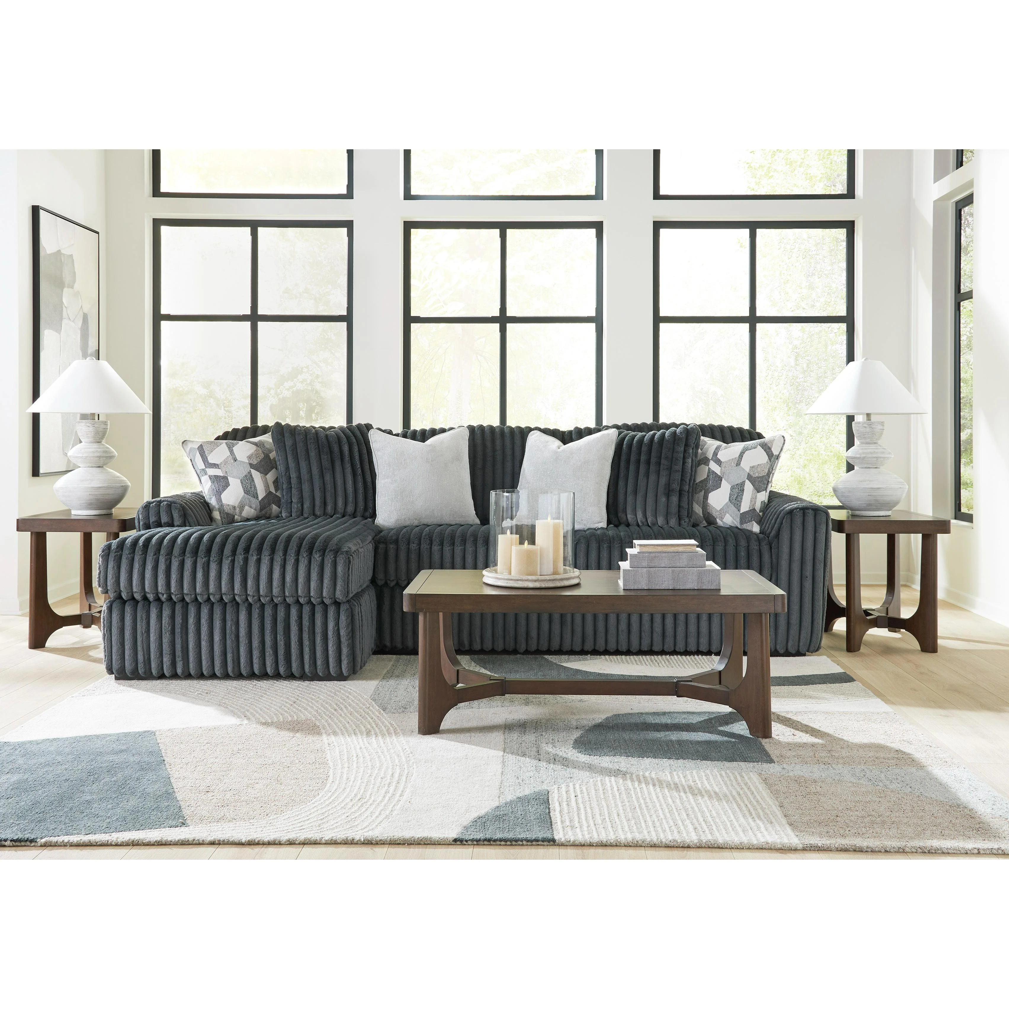 Signature Design by Ashley Midnight-Madness 98105S4 2 pc Sectional Sofa Chaise - Image 3