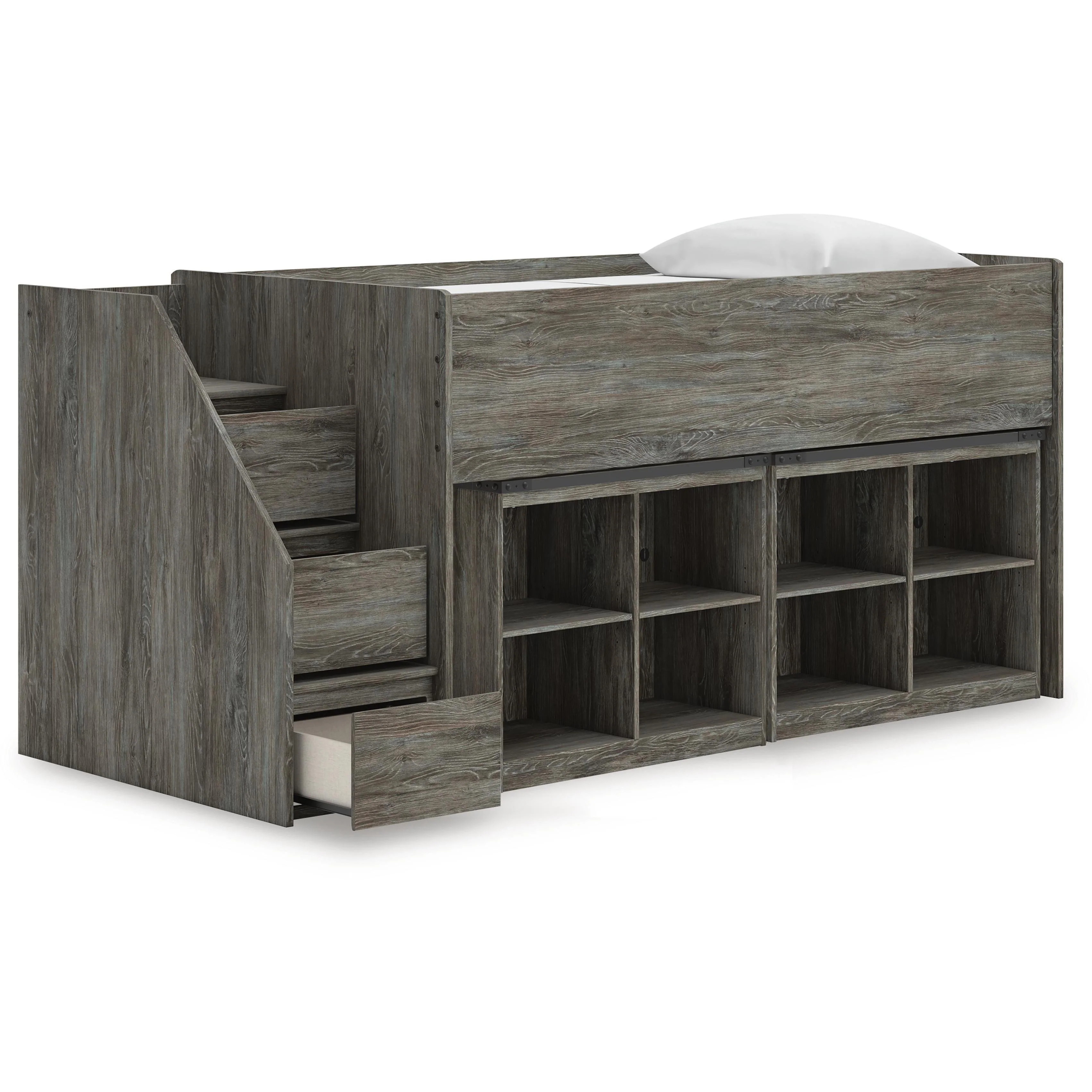 Signature Design by Ashley Frandern B4480B25 Twin Loft Bed with Bookcase Storage - Image 2