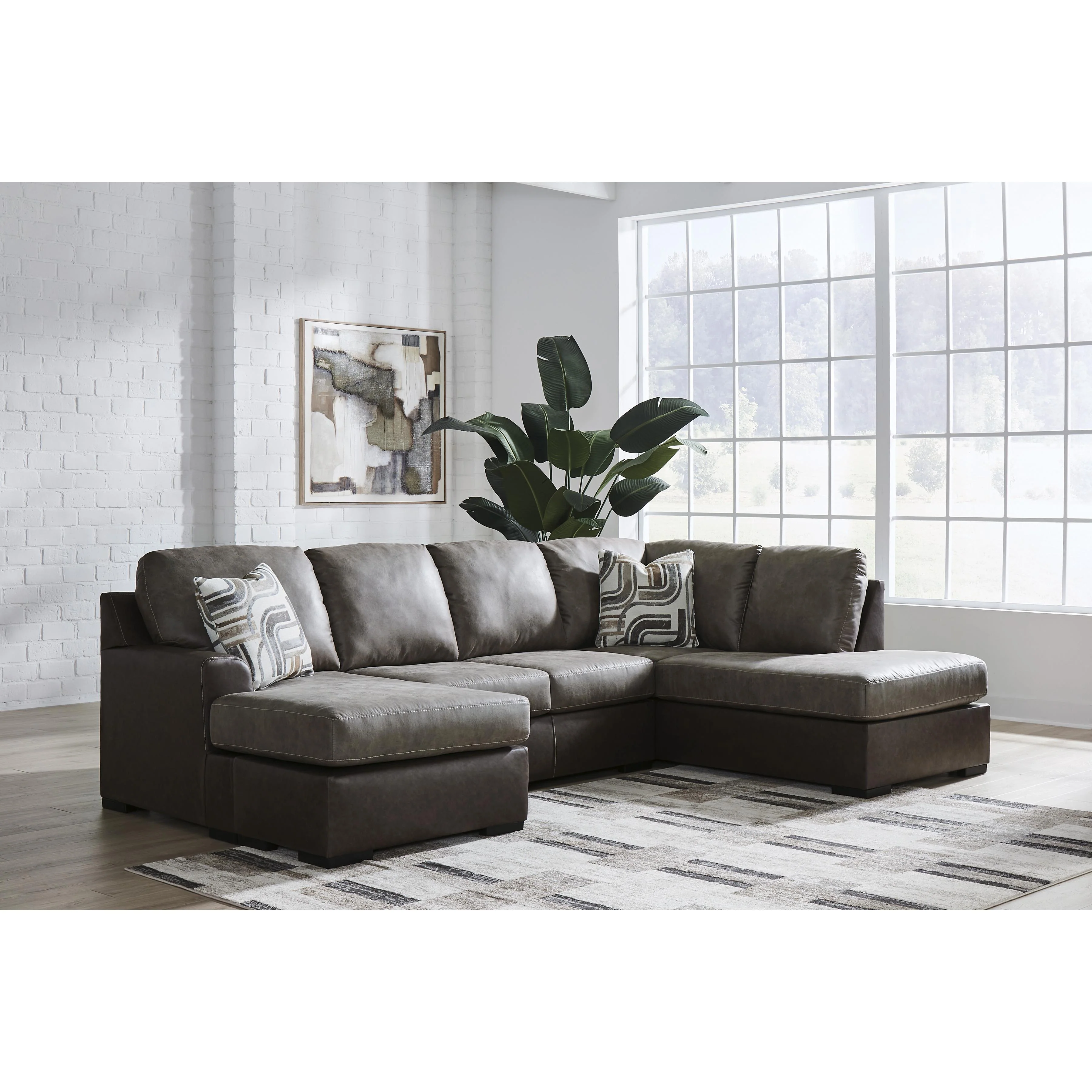 Signature Design by Ashley Castille Way PC62703S5 2 pc Sleeper Sectional with Chaise - Image 2