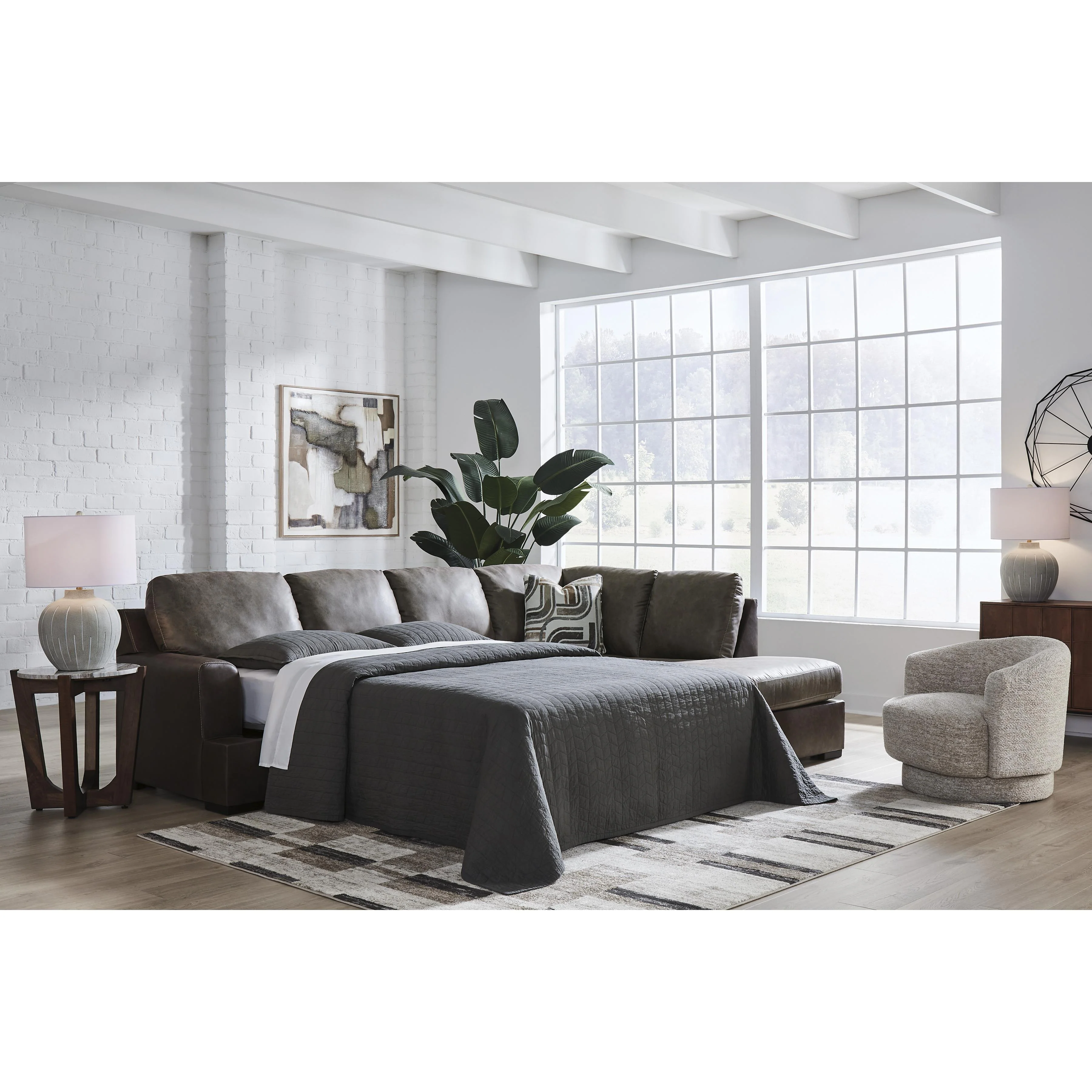 Signature Design by Ashley Castille Way PC62703S5 2 pc Sleeper Sectional with Chaise - Image 3