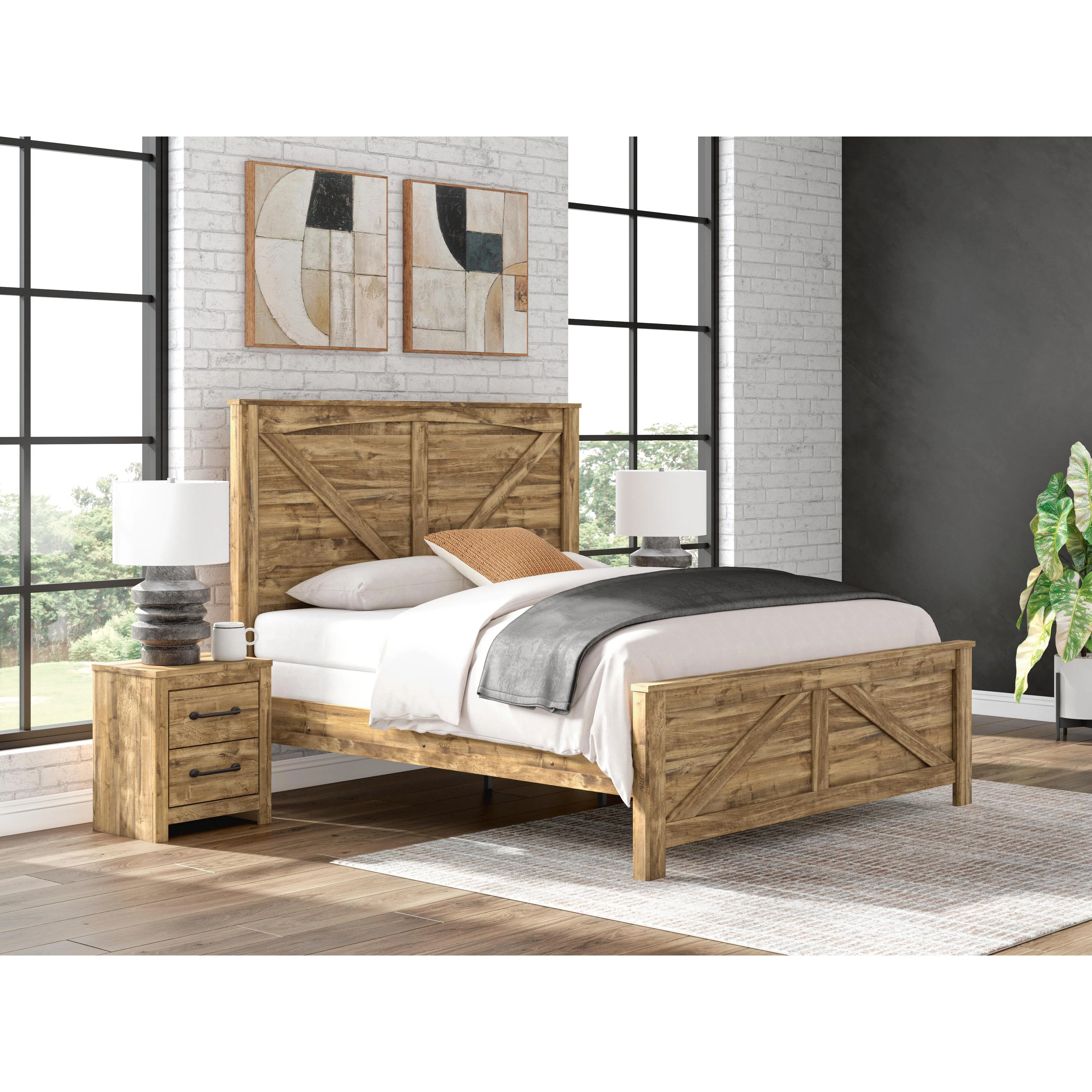 Signature Design by Ashley Maystonna PCB1580B6 King Crossbuck Panel Bed - Image 2