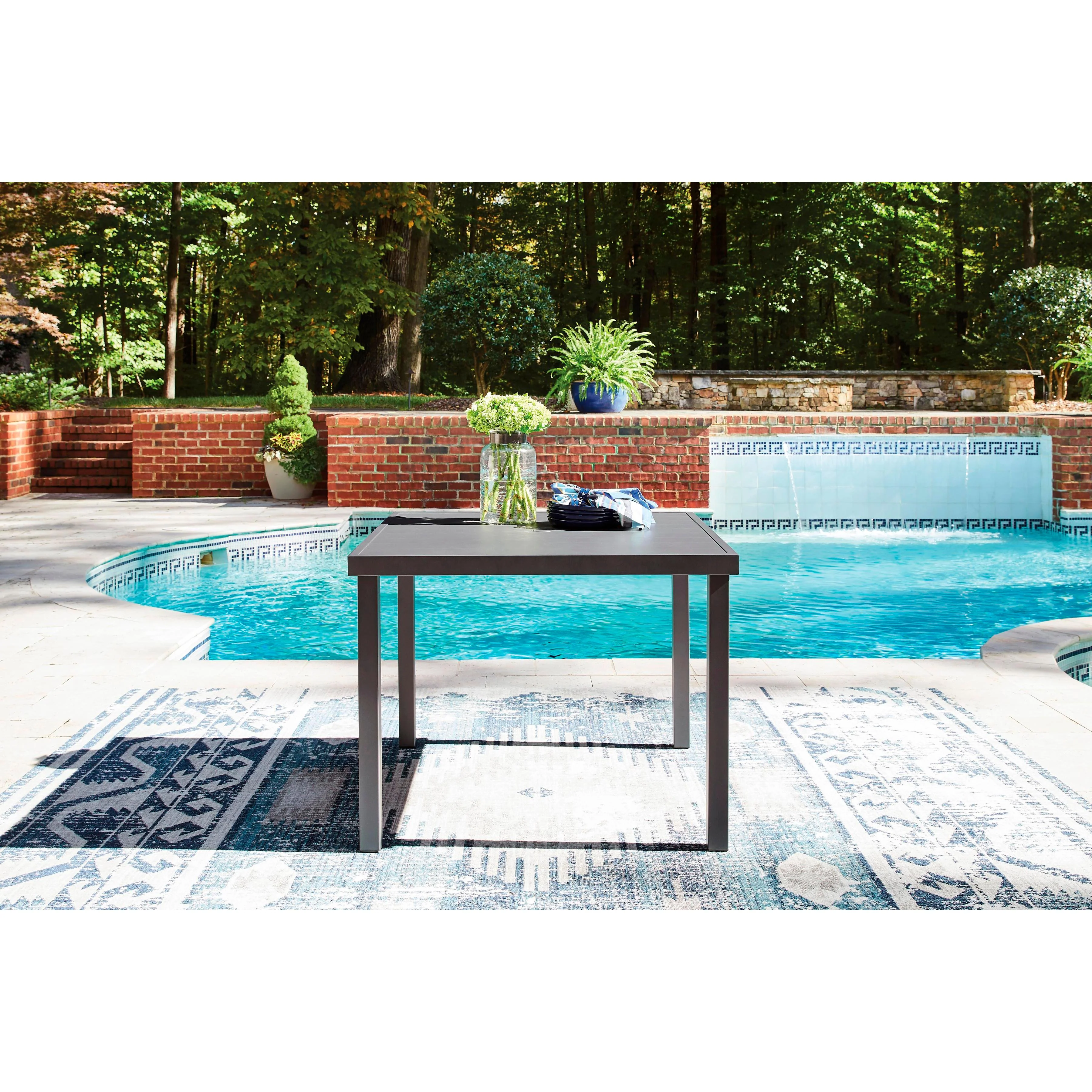 Signature Design by Ashley Rocky Creek PCP326-615 Square Dining Table with Umbrella Option - Image 3