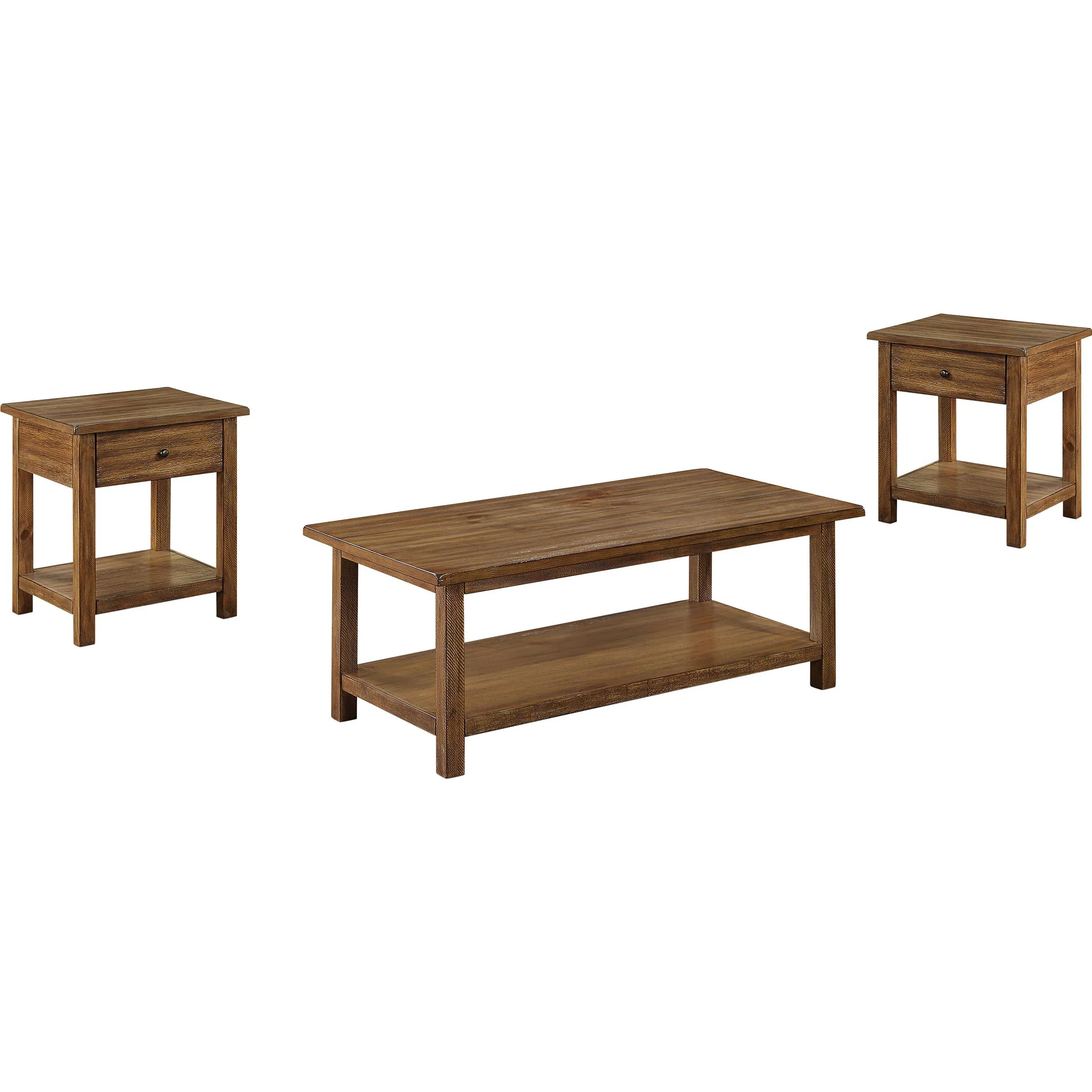 Coaster Furniture Payne 710548-S3 3-piece Coffee and 1-drawer End Table Set - Brown - Image 2