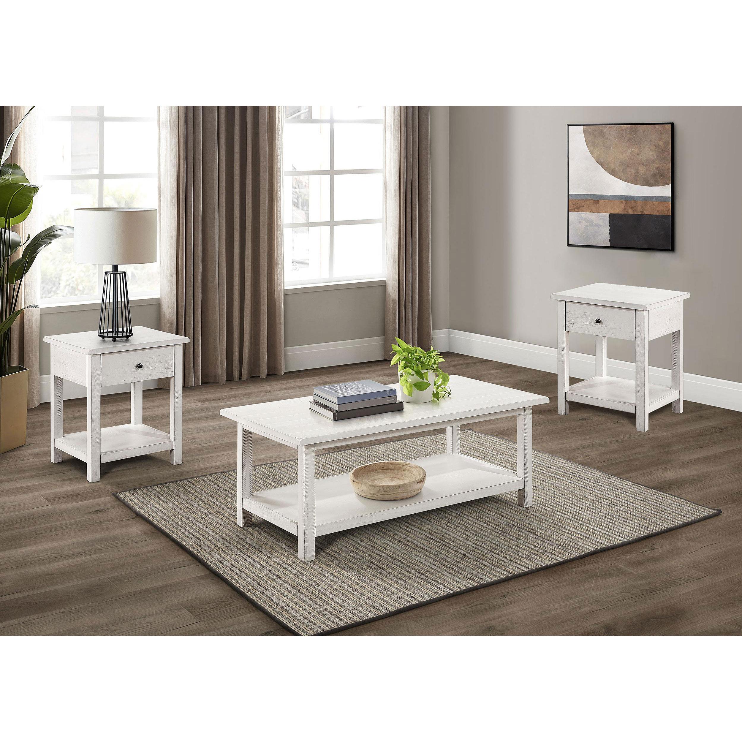 Coaster Furniture Payne 710558-S3 3-piece Occasional Table Set – White