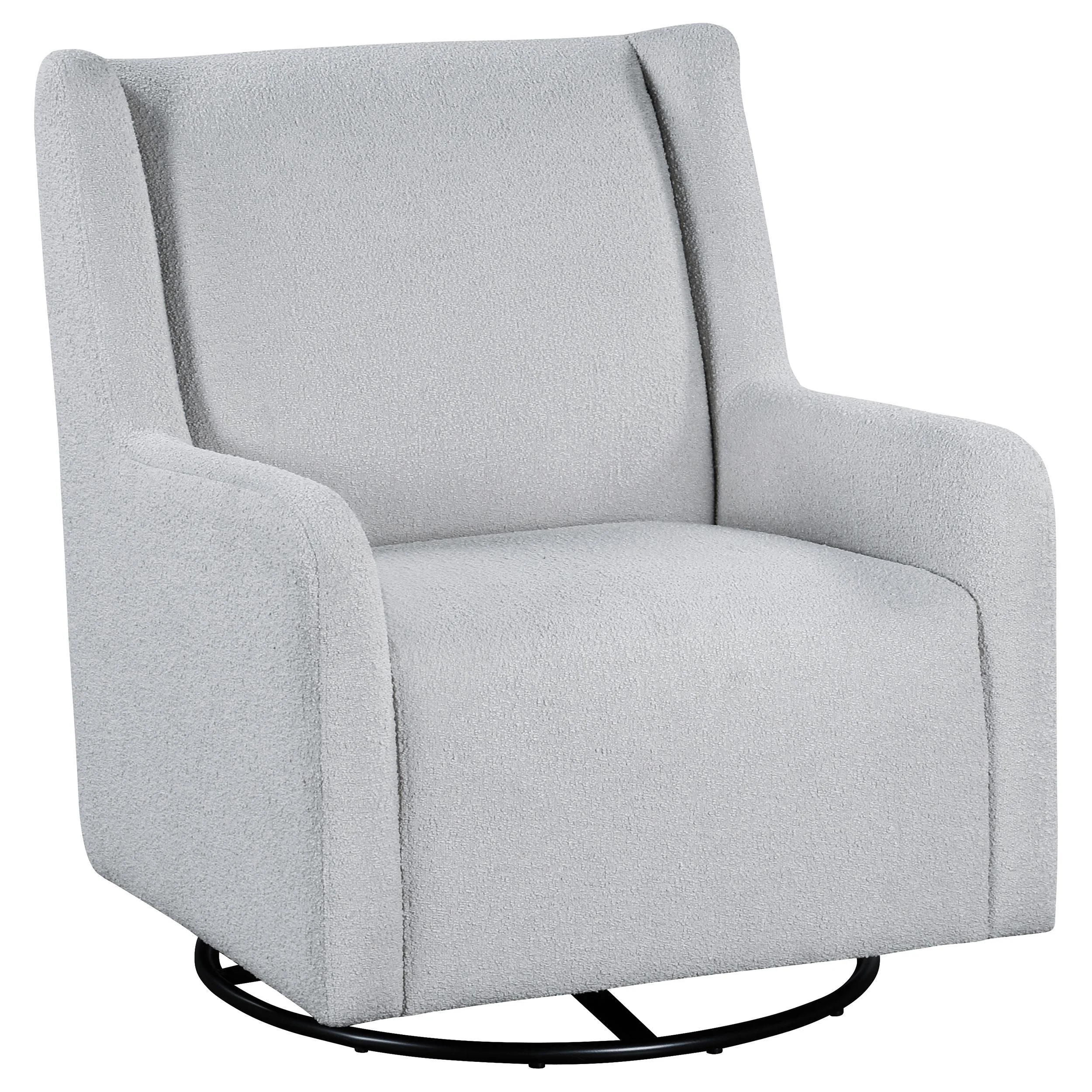 Coaster Furniture Serra 902454 Boucle Upholstered Swivel Glider – Dove Grey