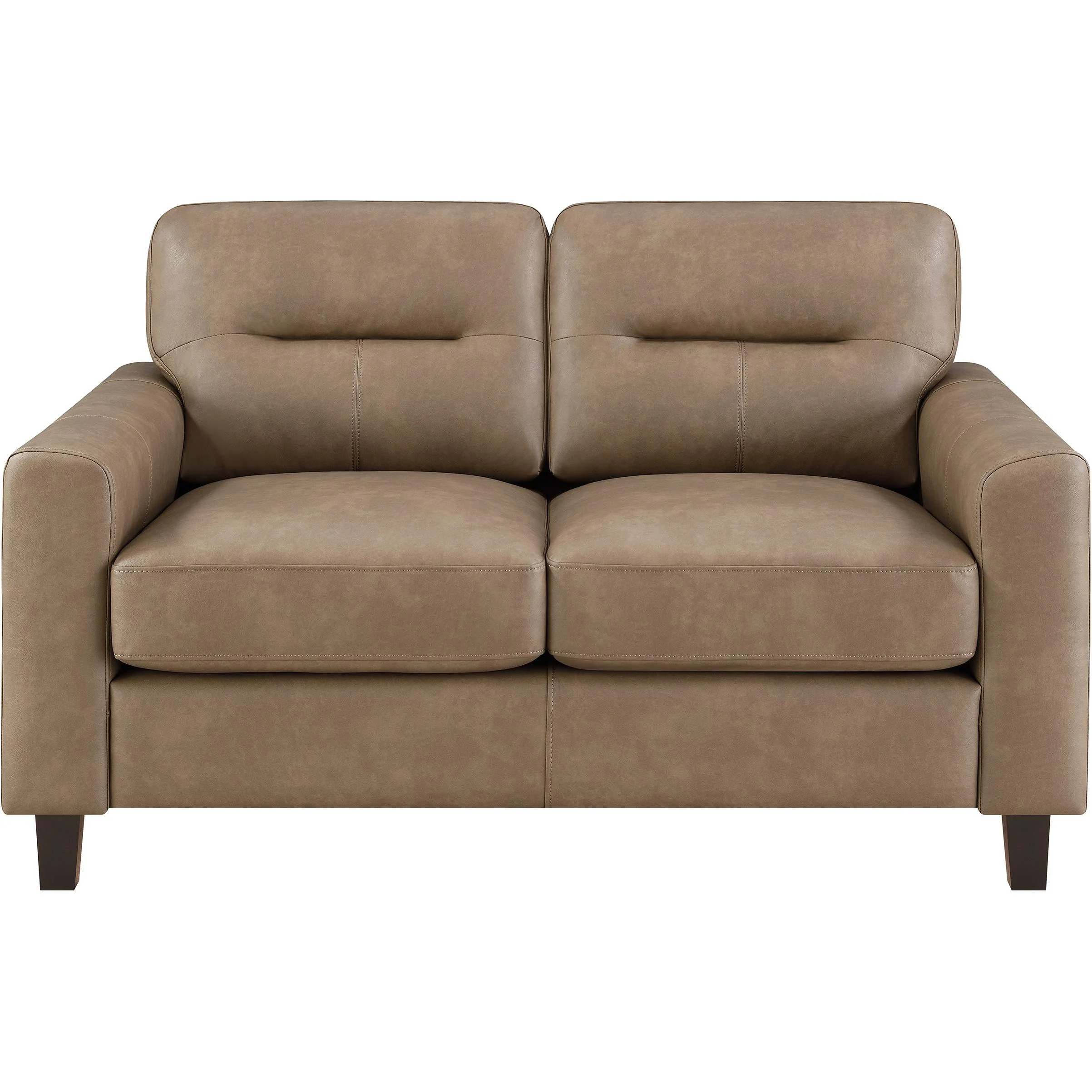 Coaster Furniture Scotland 504668 Faux Leather Upholstered Track Arm Loveseat - Brown - Image 3