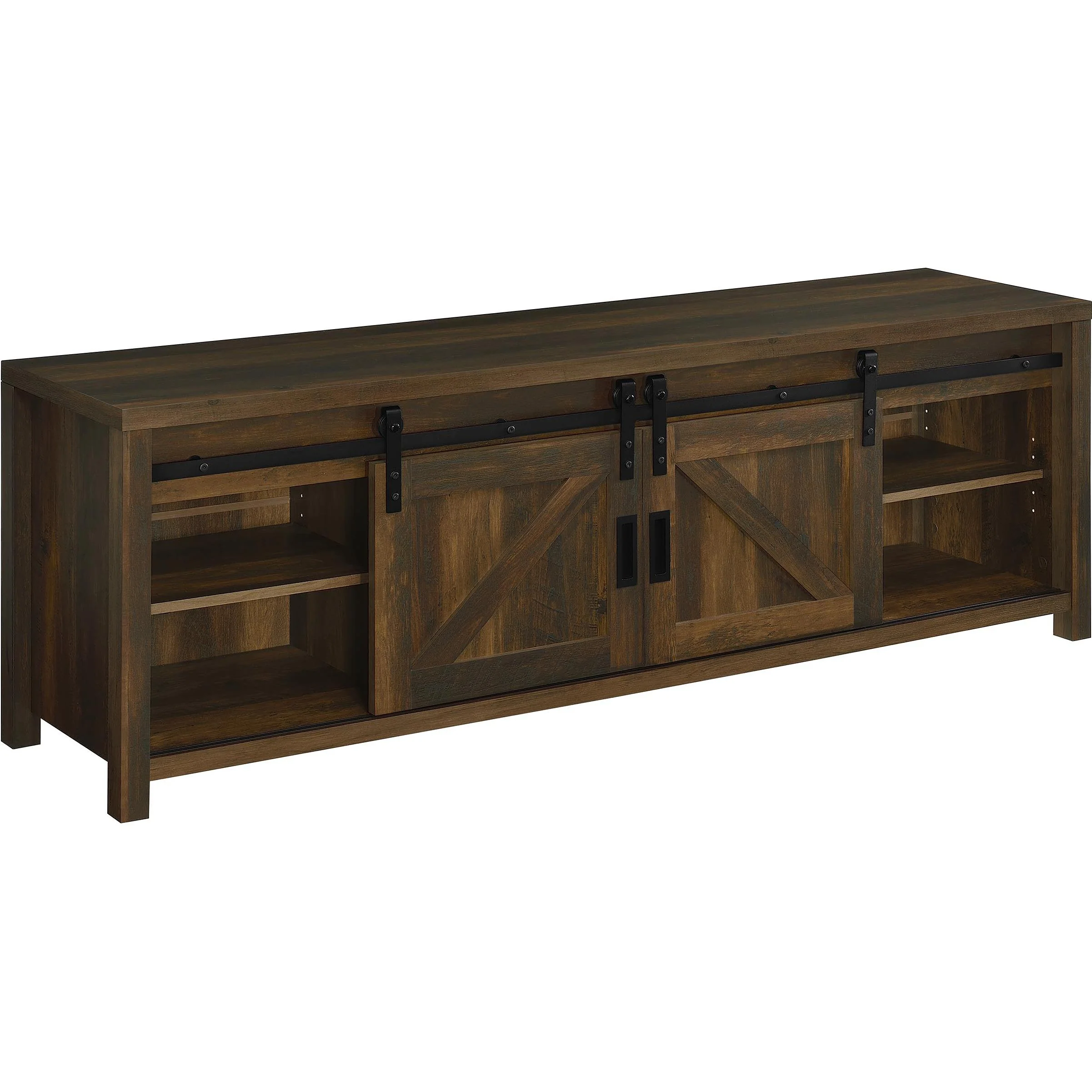Coaster Furniture Enfield 722863 71-inch TV Stand Fireplace Media Console - Dark Pine - Image 3