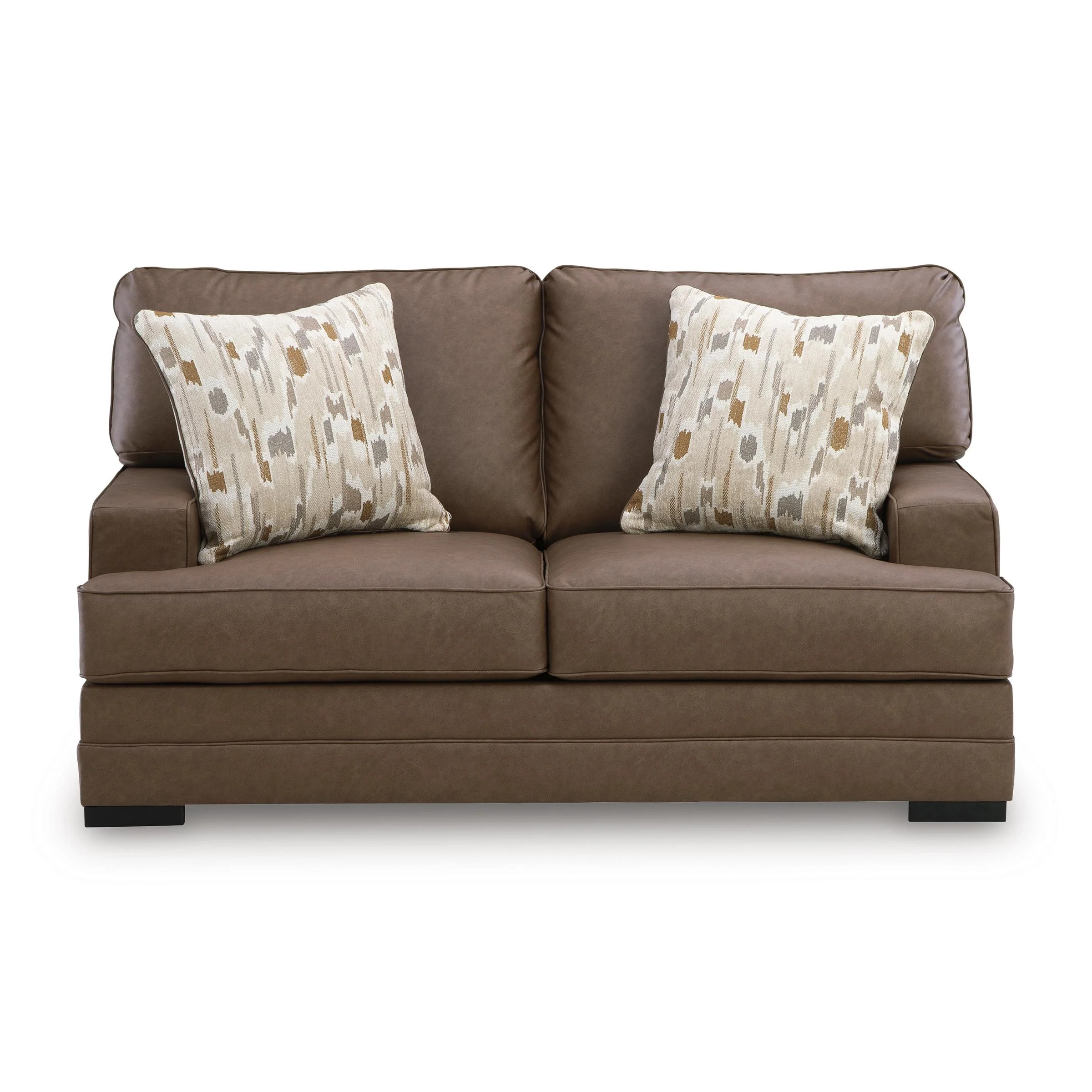 Benchcraft VillaCourt Stationary Leather Look Loveseat 7490935 - Image 2
