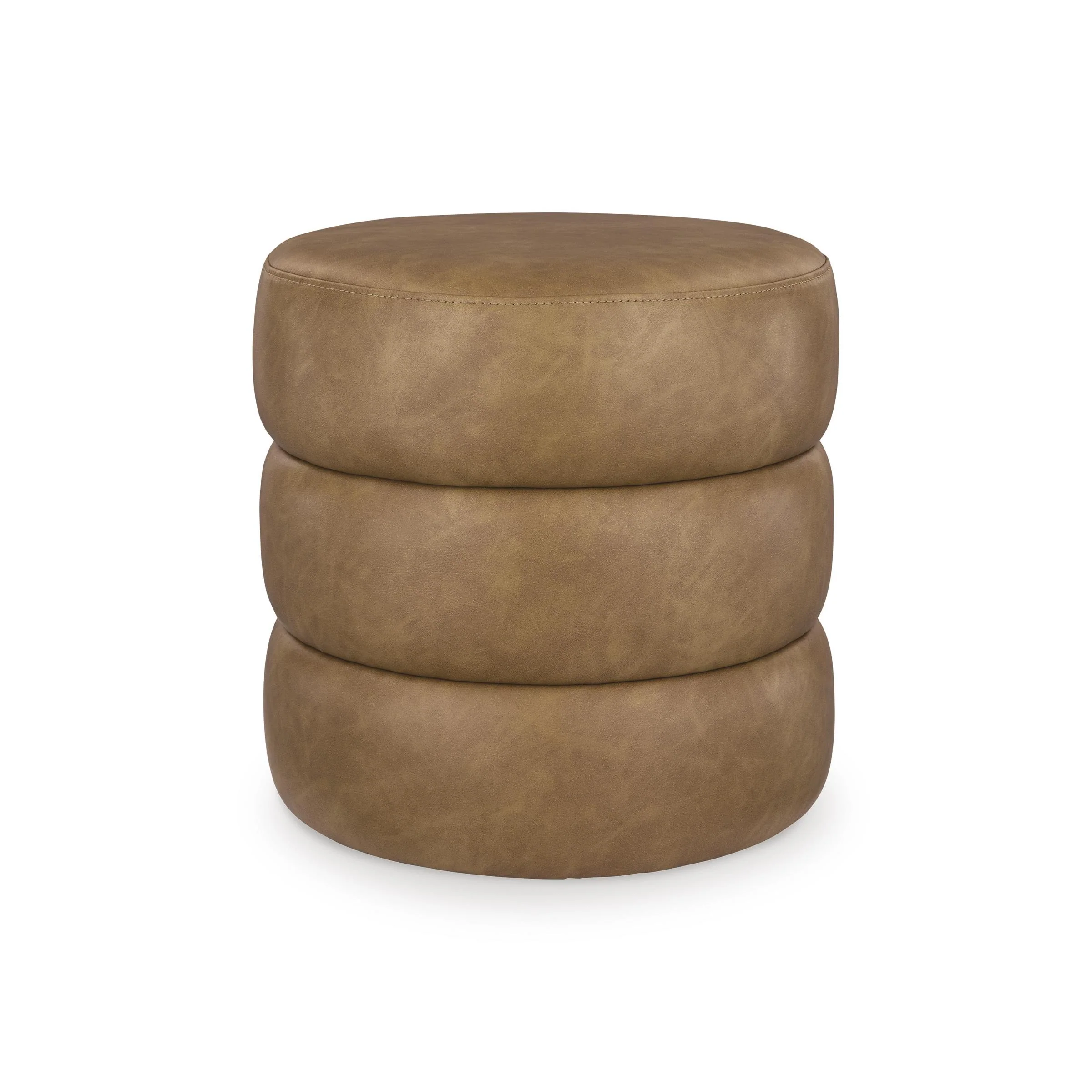 Signature Design by Ashley Ummi Leather Look Ottoman A3000791 - Image 1