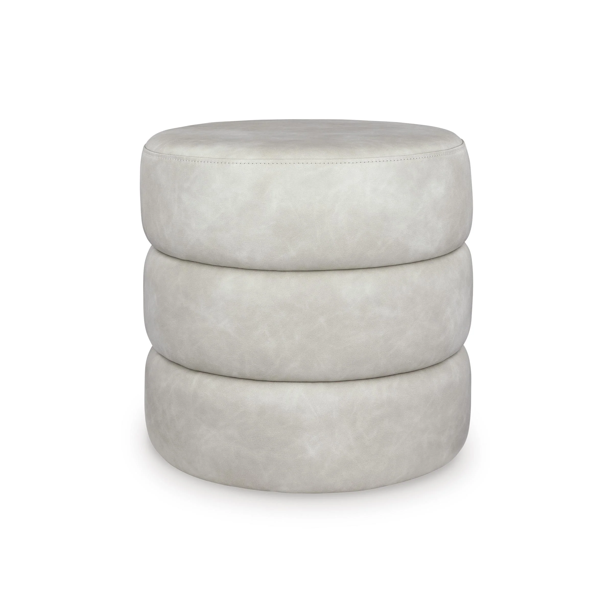 Signature Design by Ashley Ummi Leather Look Ottoman A3000792 - Image 1