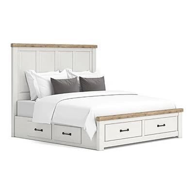 Signature Design by Ashley Savonport King Panel Bed with Storage B100-14/B4615-56S/B4615-58/B4615-60/B4615-60 - Image 1