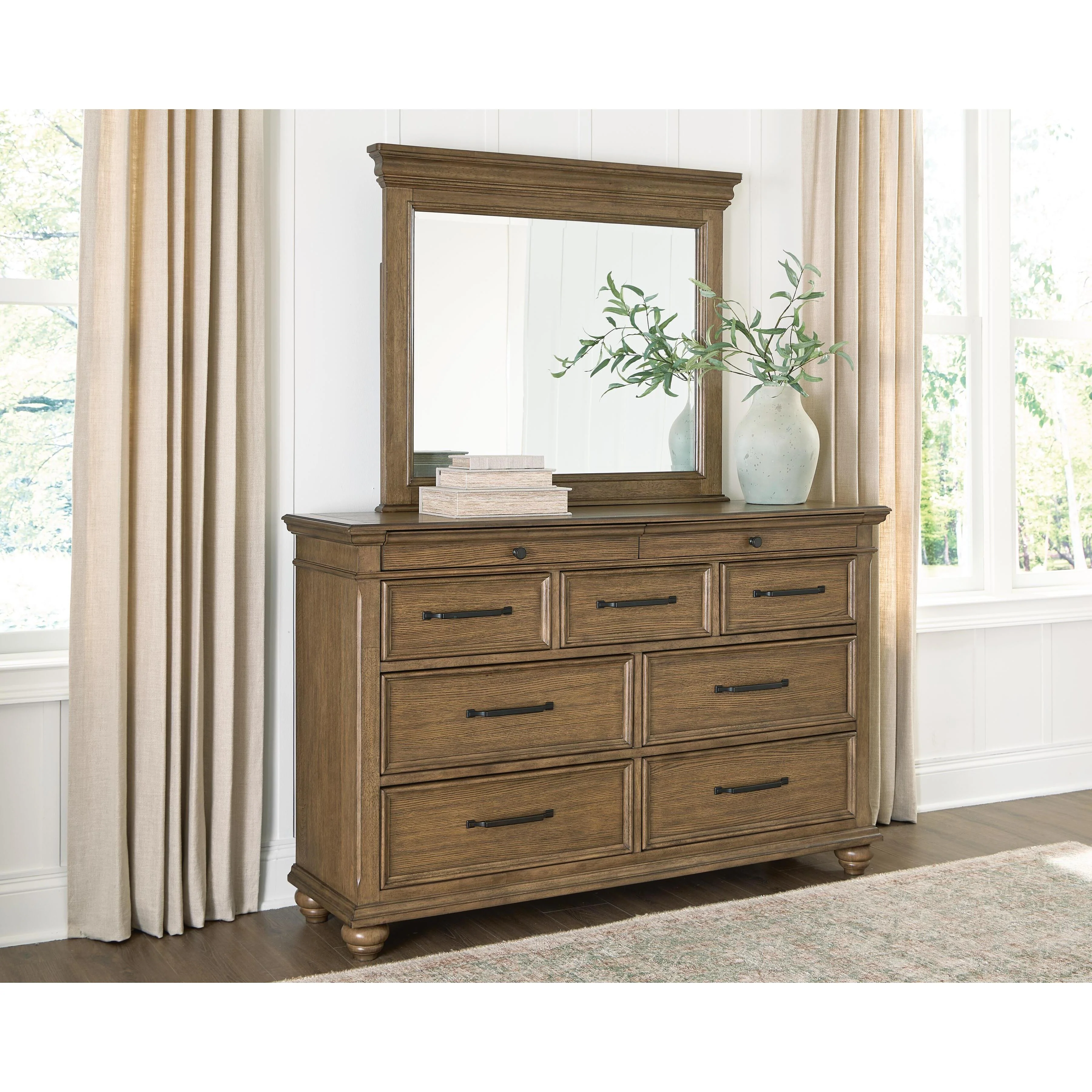 Signature Design by Ashley Karallin 10-Drawer Dresser with Mirror PCB782-31/PCB782-36 - Image 2