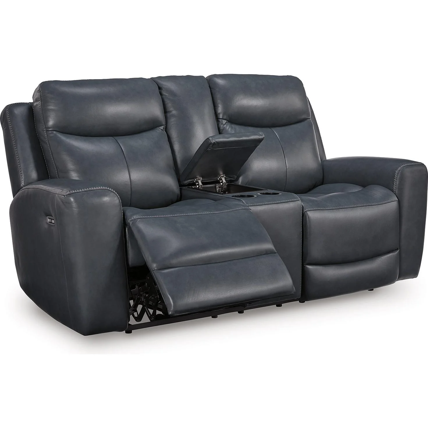 Signature Design by Ashley Next Move Power Reclining Leather Match Loveseat with Console PCU1210018