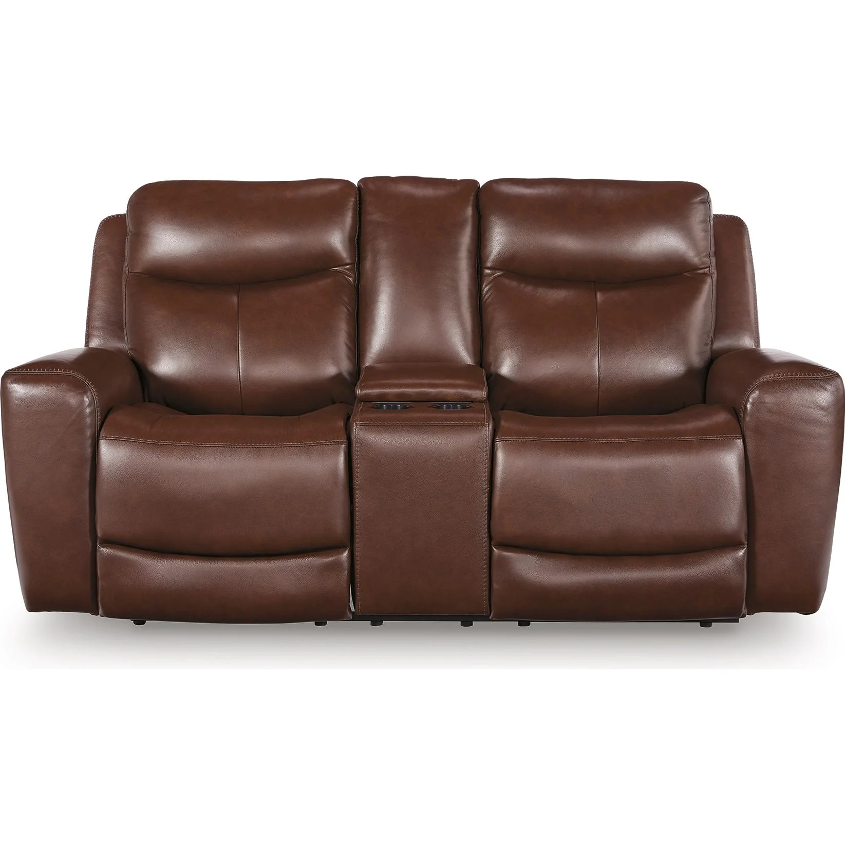 Signature Design by Ashley Next Move Power Reclining Leather Match Loveseat with Console PCU1210218 - Image 3