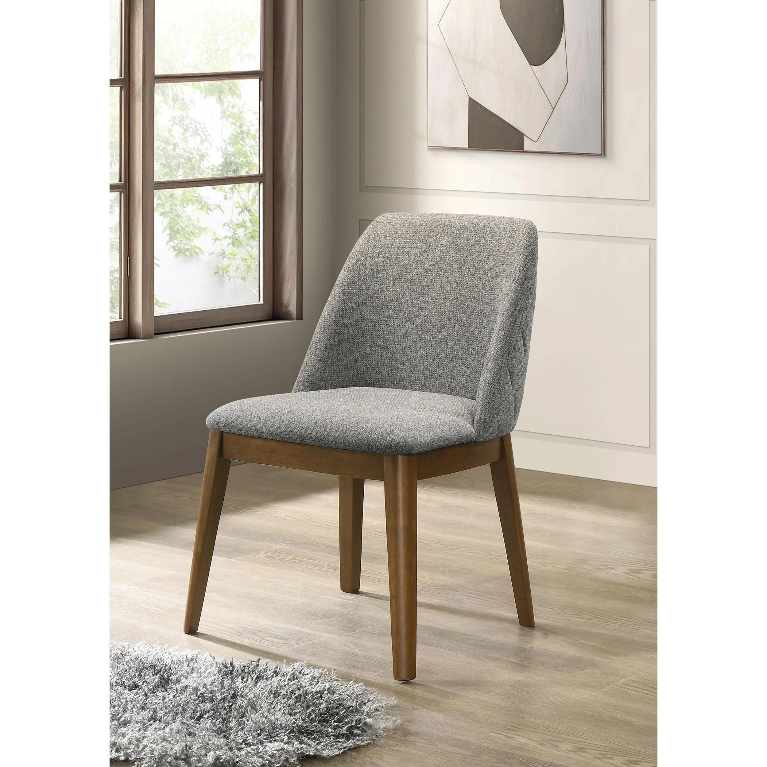 Coaster Furniture Franklin 193822 Set of 2 Upholstered Dining Side Chair - Grey - Image 2