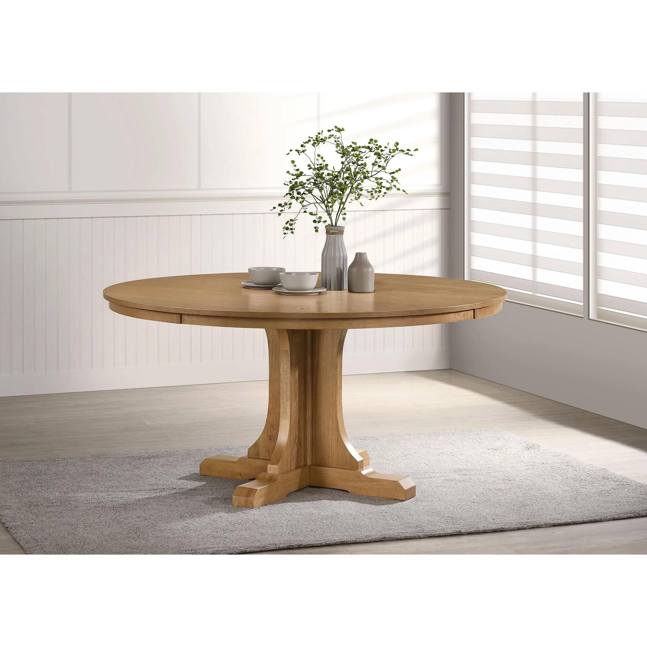 Coaster Furniture Hartville 109460 60-inch Round Dining Table - Natural Light Brown - Image 2