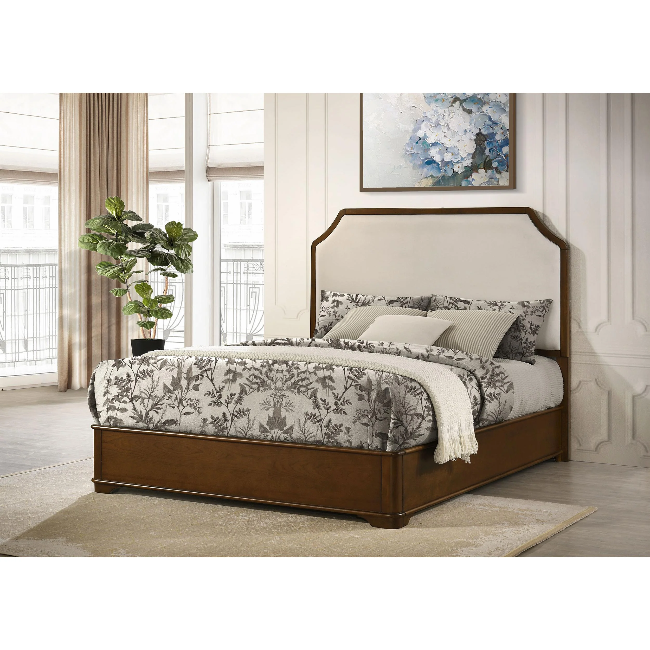Coaster Furniture Garland 205301Q 58-inch Queen Panel Bed - Cream/Brown Cherry - Image 2