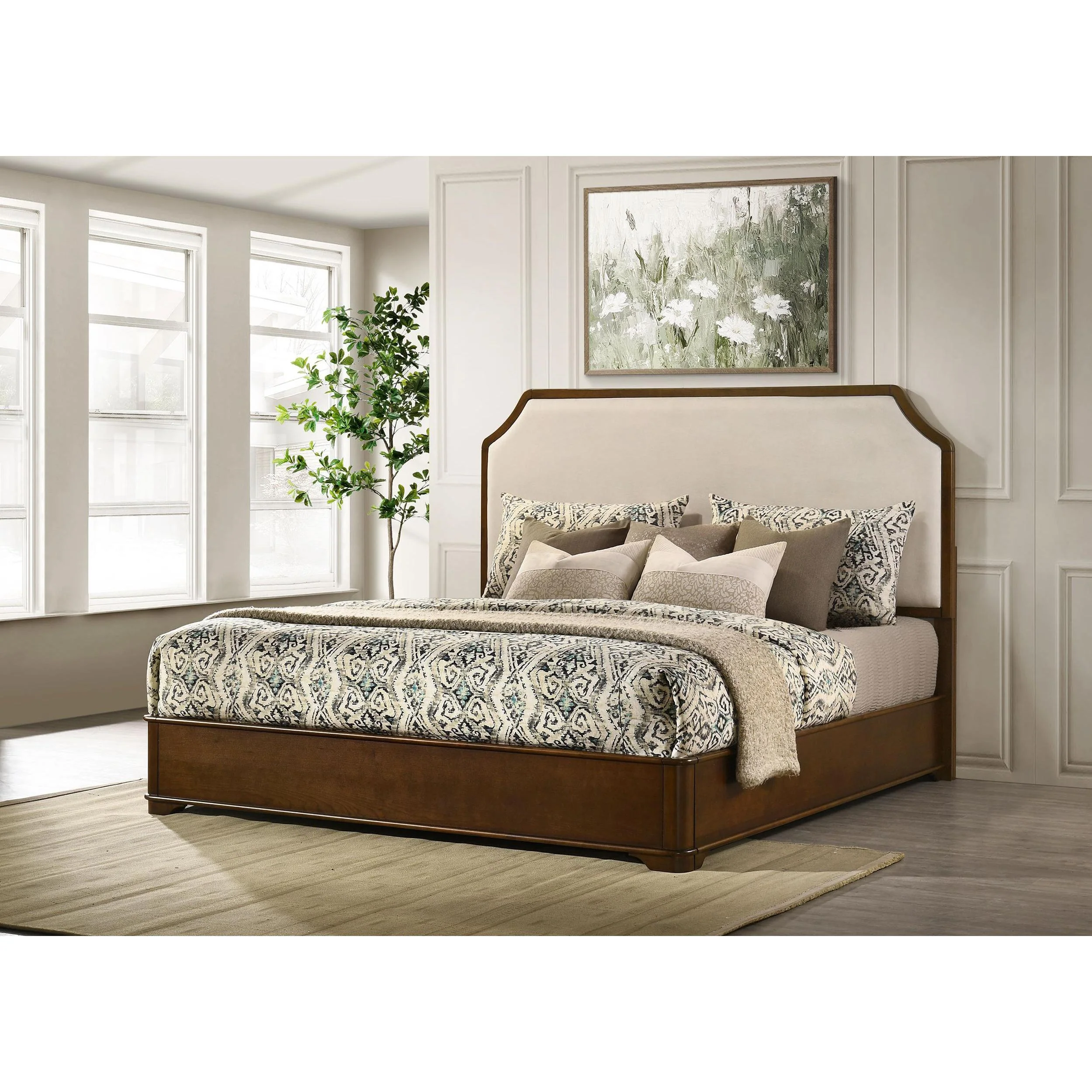 Coaster Furniture Garland 205301KE 58-inch King Panel Bed - Cream/Brown Cherry - Image 2