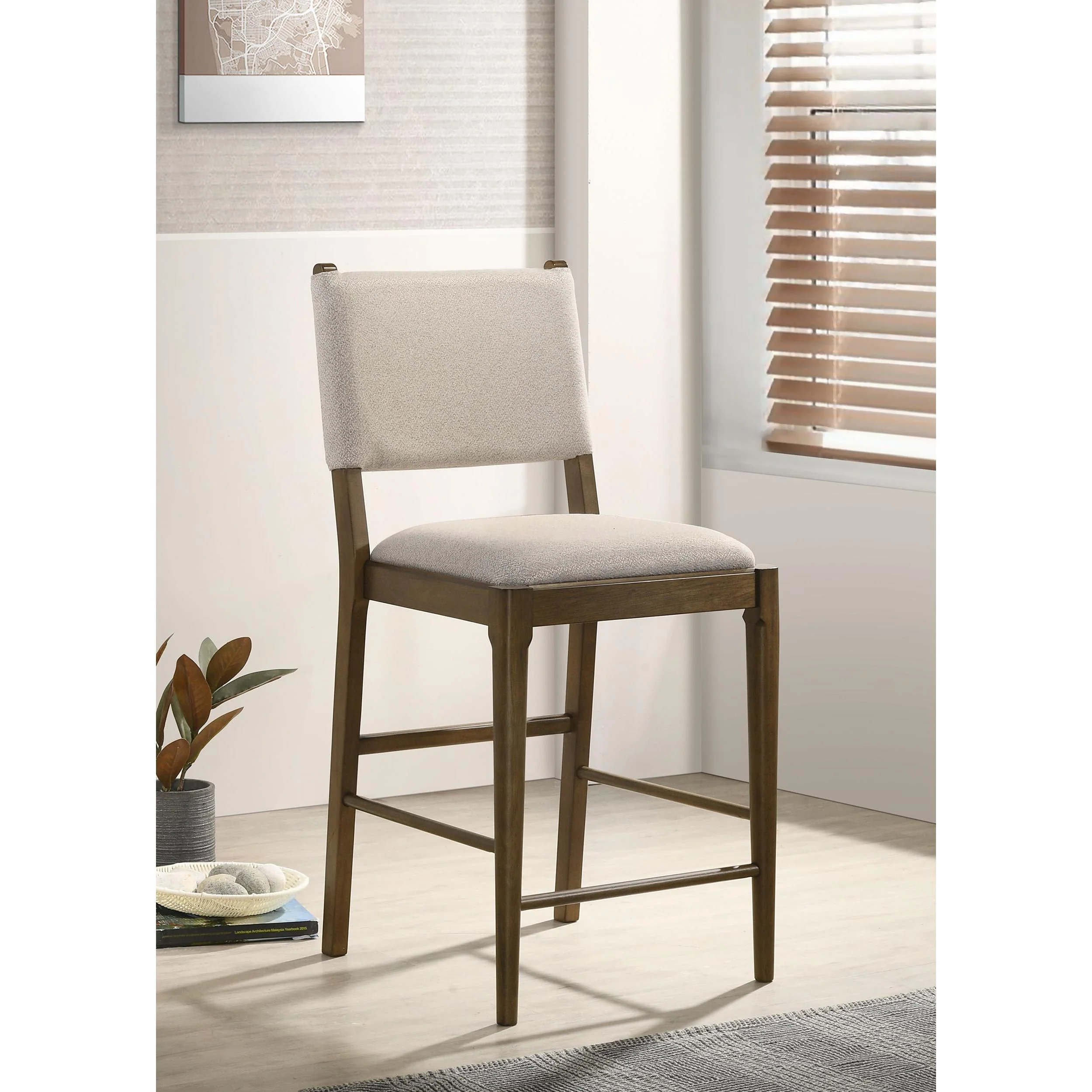 Coaster Furniture Ottowa 193669 Set of 2 Upholstered Counter Side Chair - Brown - Image 2