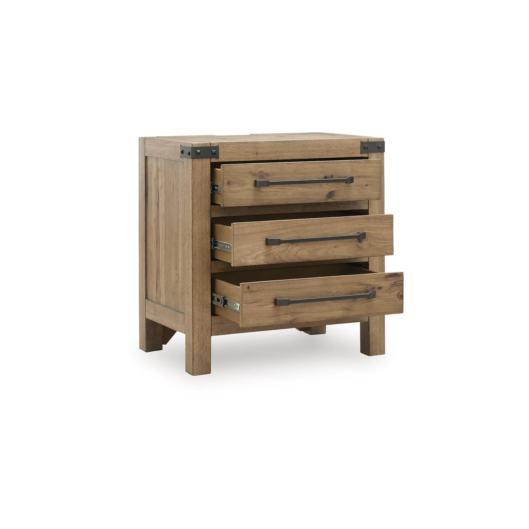 Benchcraft Ridgester B858-93 Three Drawer Night Stand - Image 3