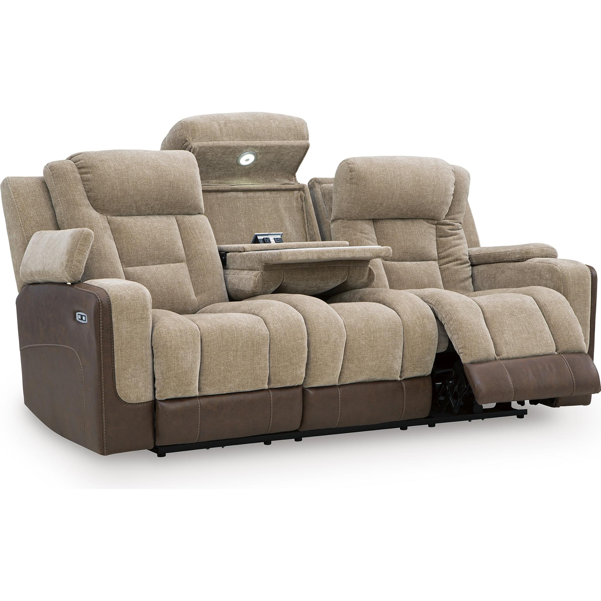 Signature Design by Ashley Mixed Motion PC8350415 Power Reclining Sofa with Adjustable Headrest - Image 2