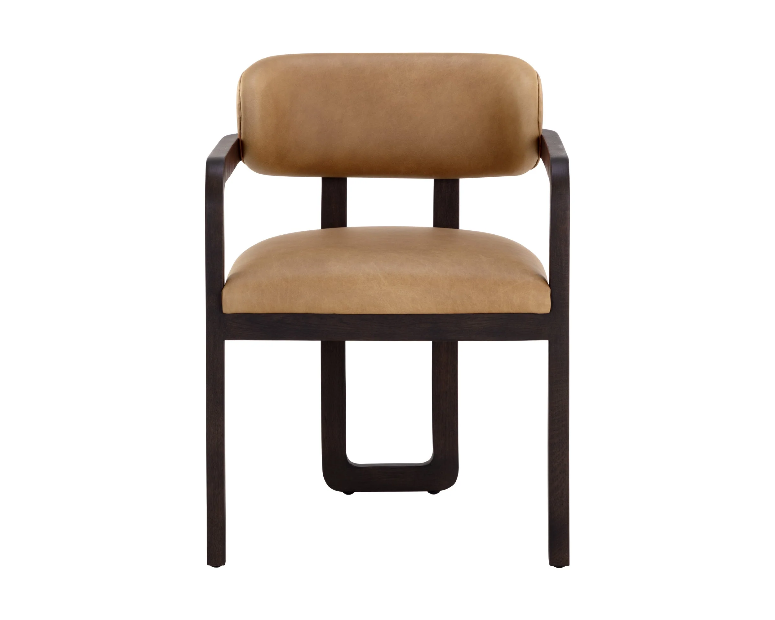 Madrone Dining Armchair - Brown - Ludlow Sesame Leather - Image 2