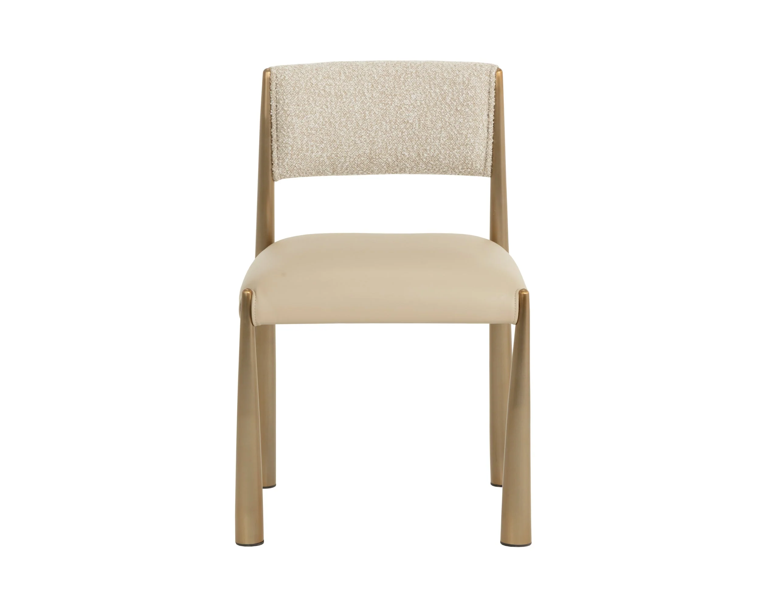 Bayard Dining Chair - Antique Brass - Napa Beige / Santa Cruz Oatmeal - Image 2