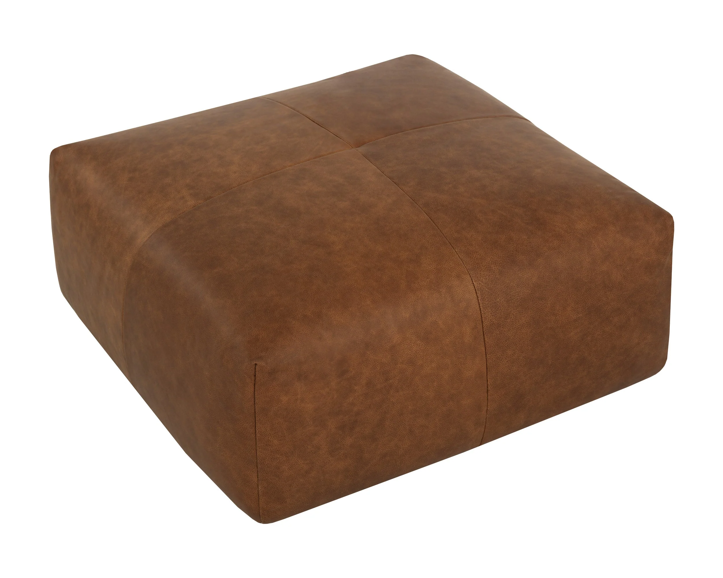 Elio Ottoman - Cognac Leather - Image 3