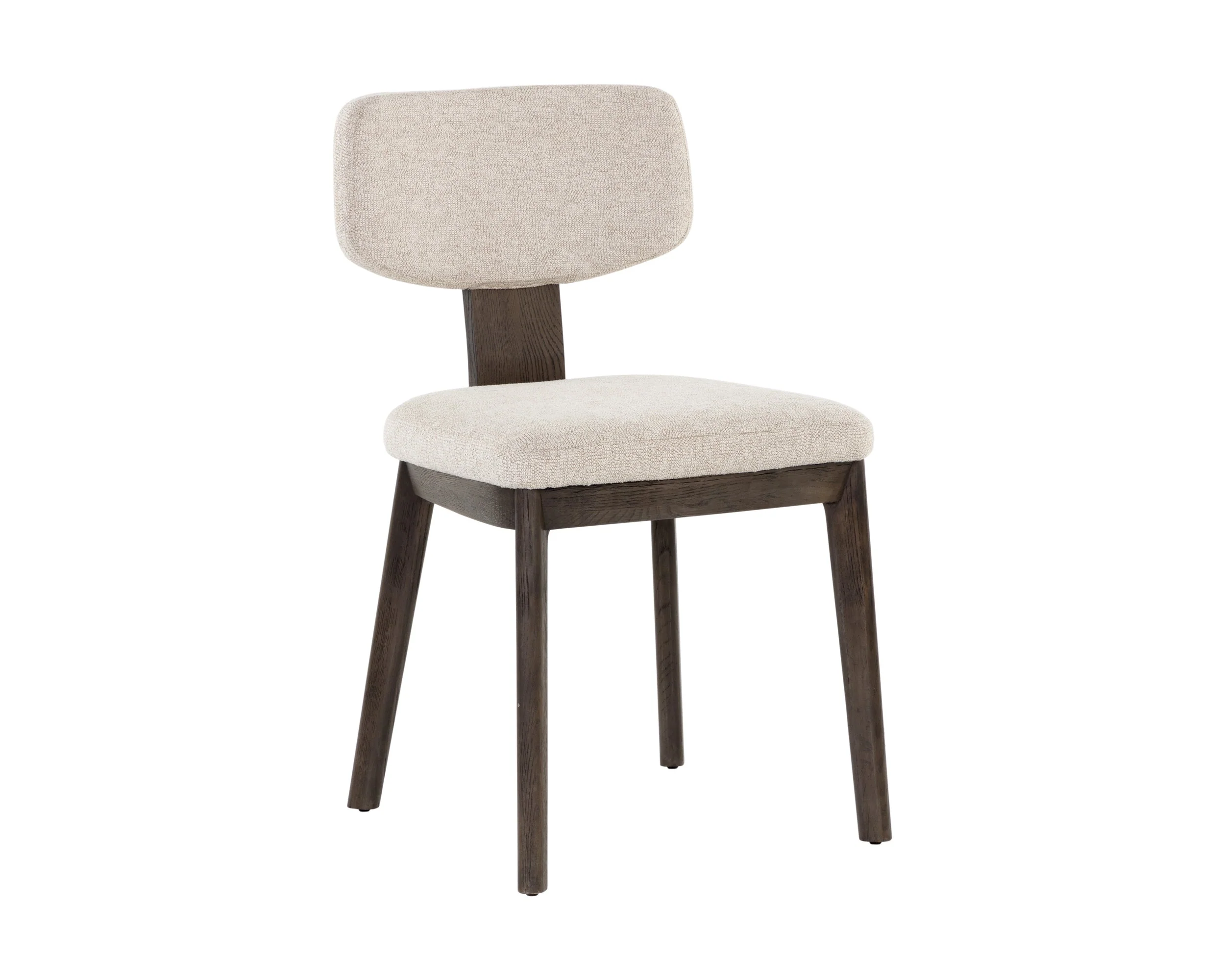 Rickett Dining Chair – Dark Brown – Dove Cream