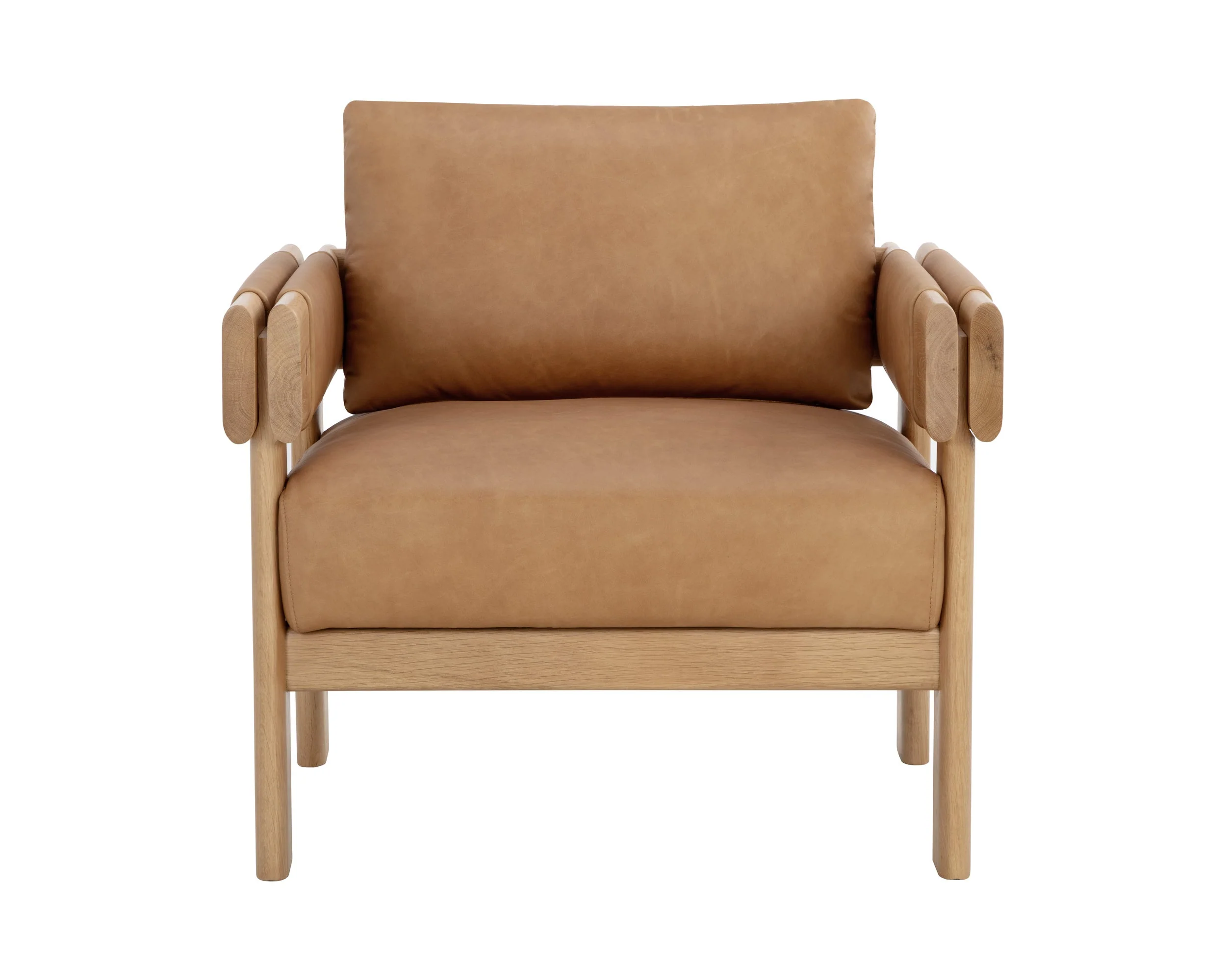 Carmichael Lounge Chair - Ludlow Sesame Leather - Image 2