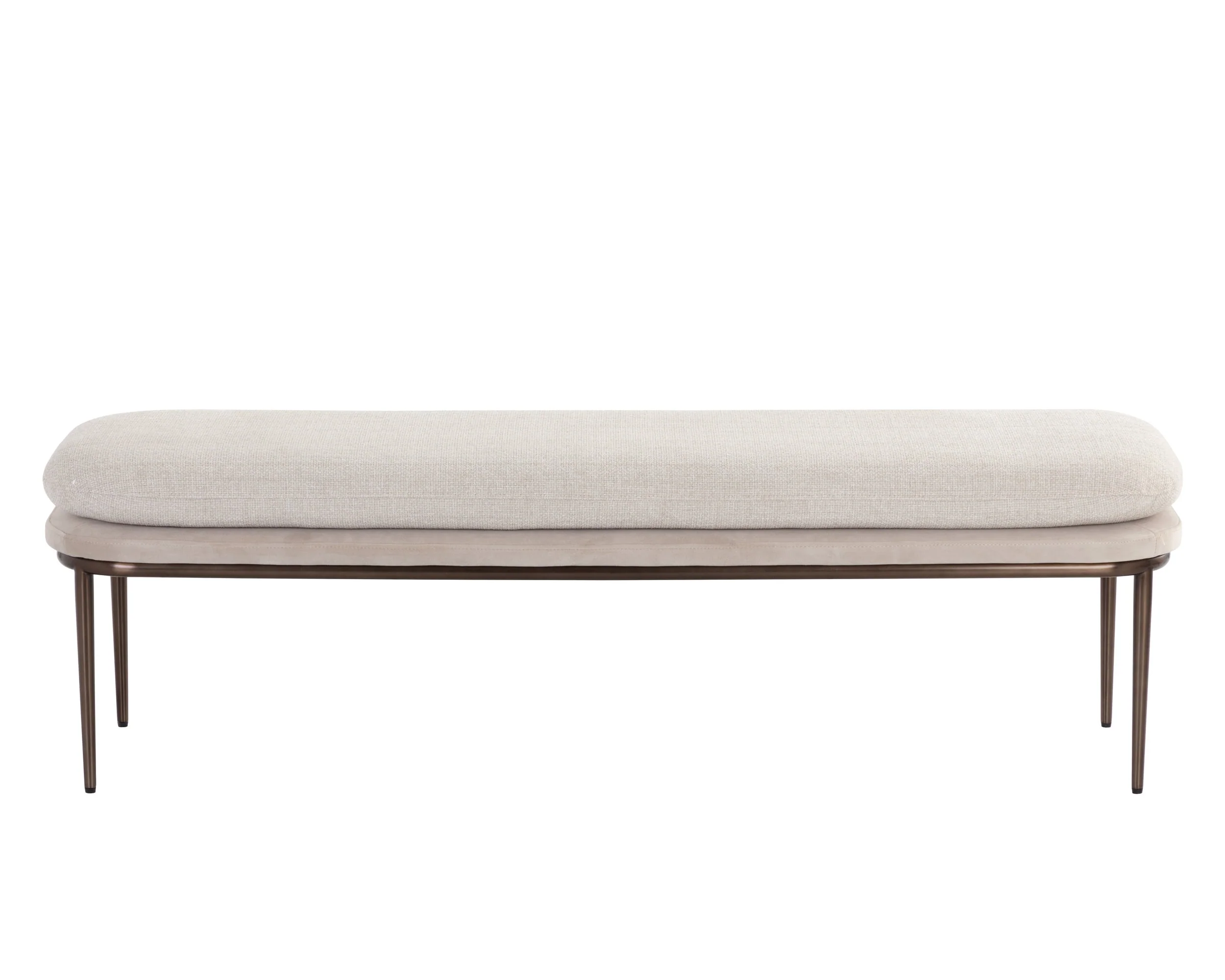 Koffi Bench - Dark Bronze - Chacha Cream / Meg Taupe - Image 2