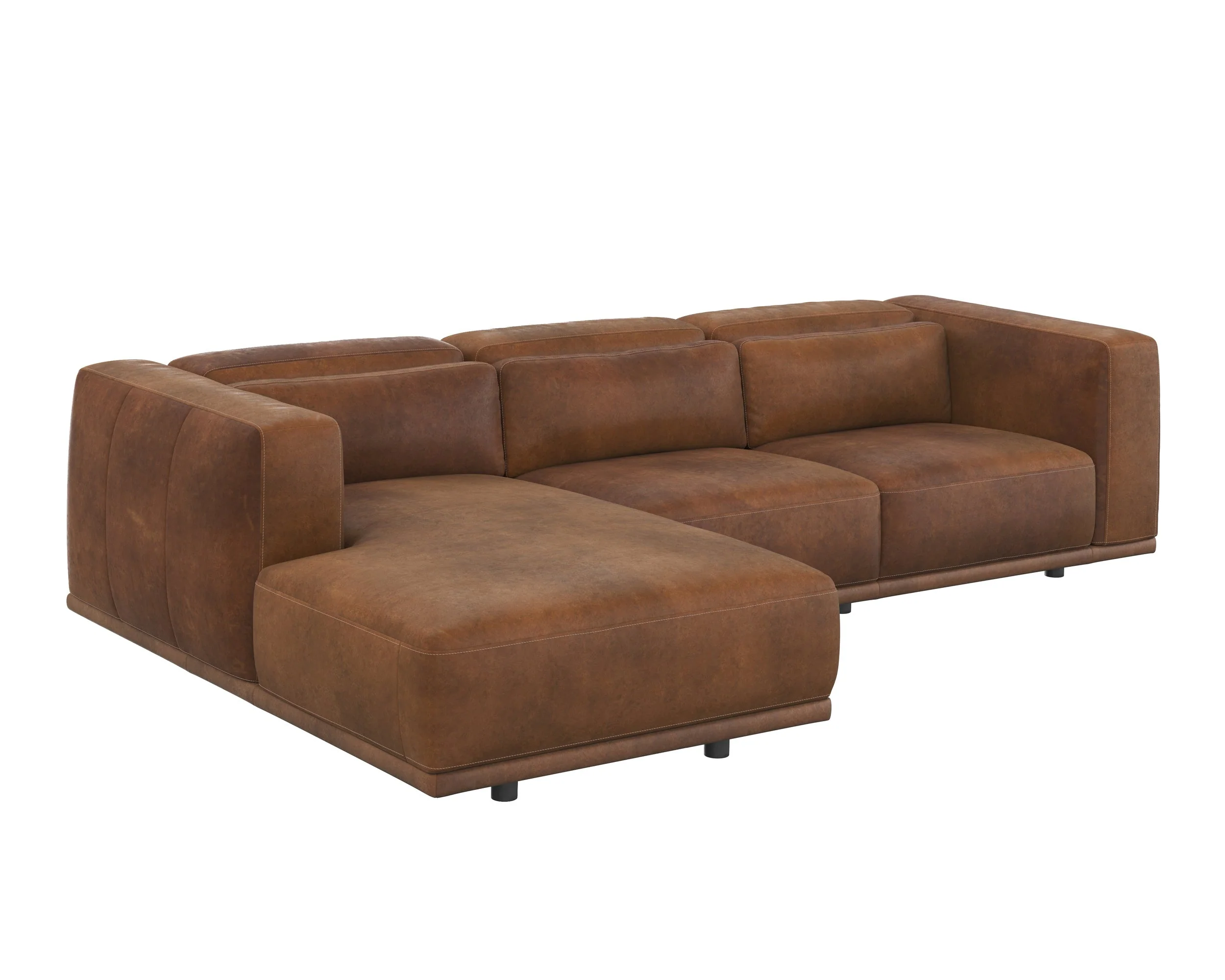 Beau Sofa Chaise – Laf – Lucia Tobacco Leather