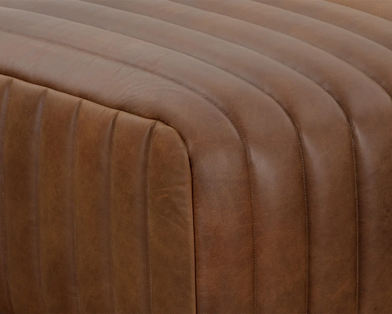 Lewin Ottoman - Rectangular - Lucia Tobacco Leather - Image 3