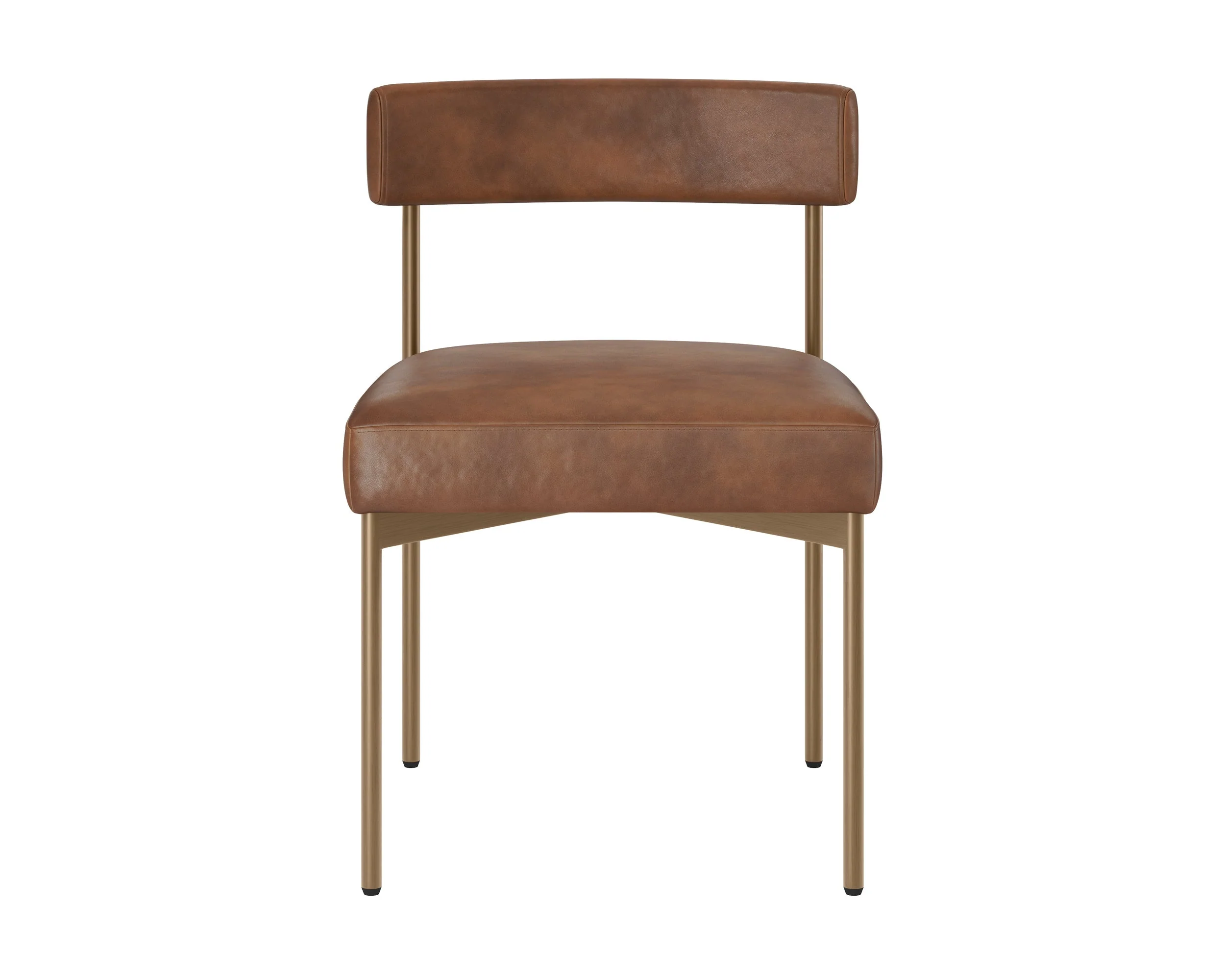 Seneca Dining Chair - Antique Brass - Bravo Cognac - Image 2