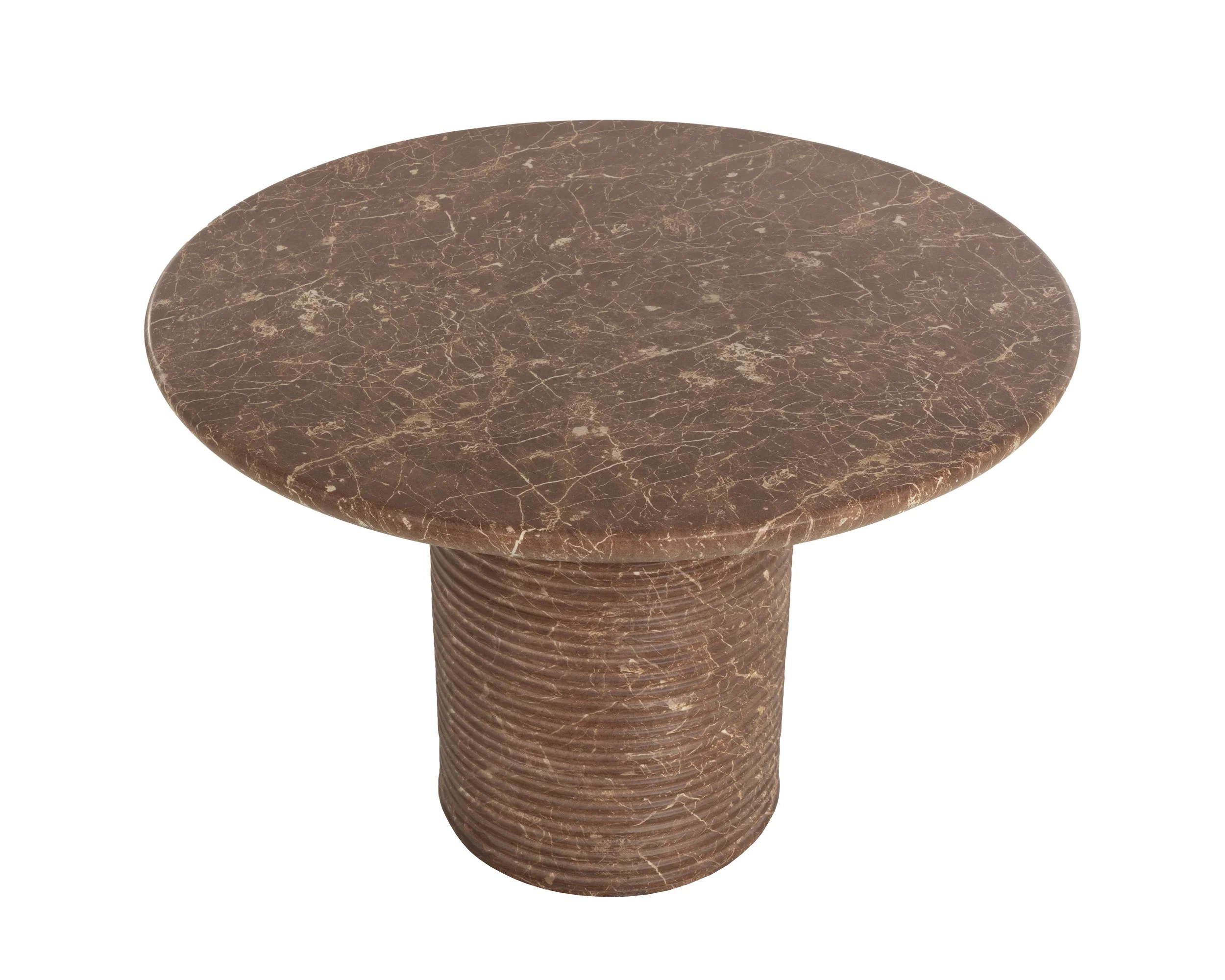 Riva Dining Table - Marble Look - Mocha - 43" - Image 3