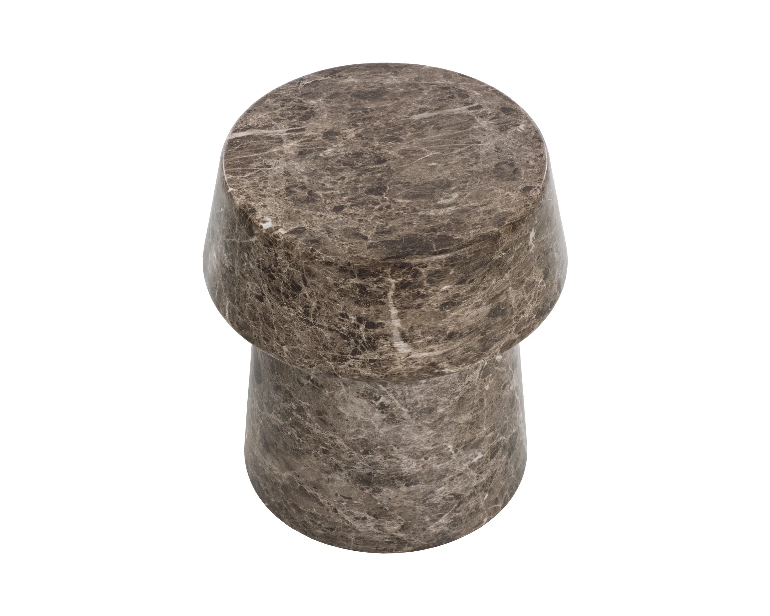 Brie End Table - Marble Look - Dark Emperador - Image 3