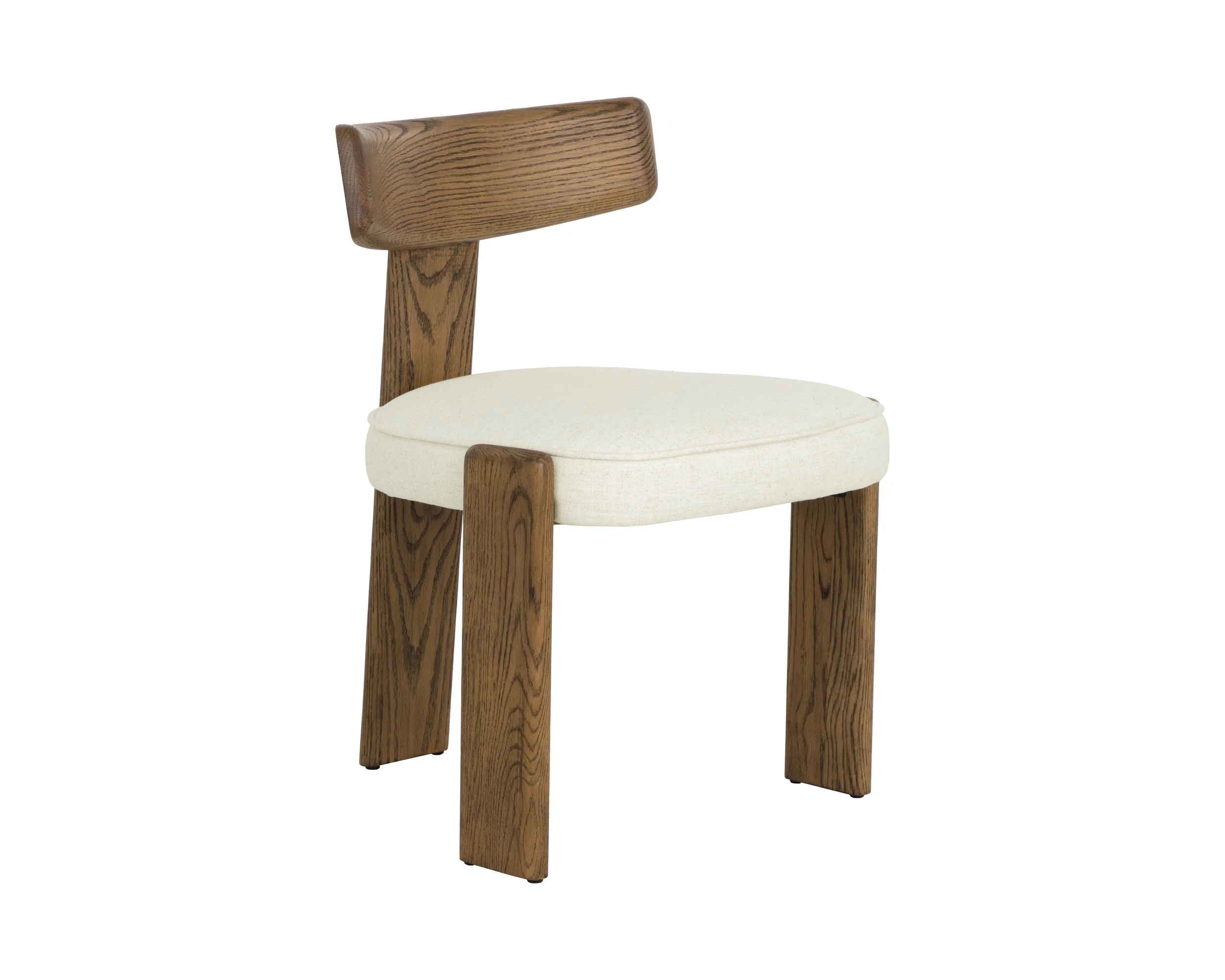 Horton Dining Chair – Warm Brown – Geralt Linen