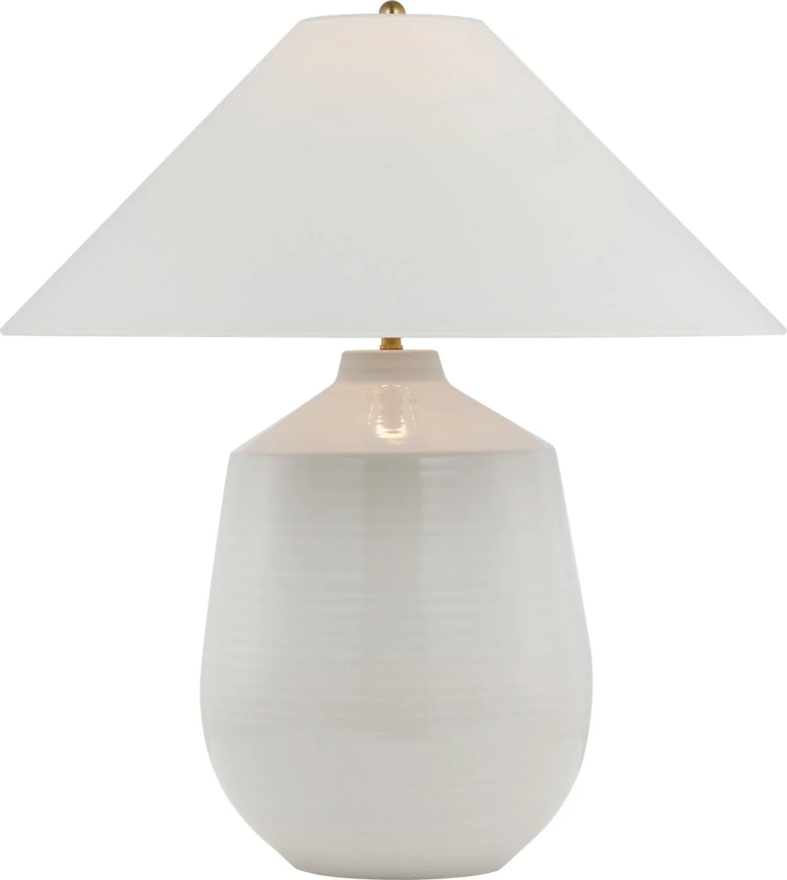 Lillis Large Table Lamp | Ivory | Linen Shade - Image 1