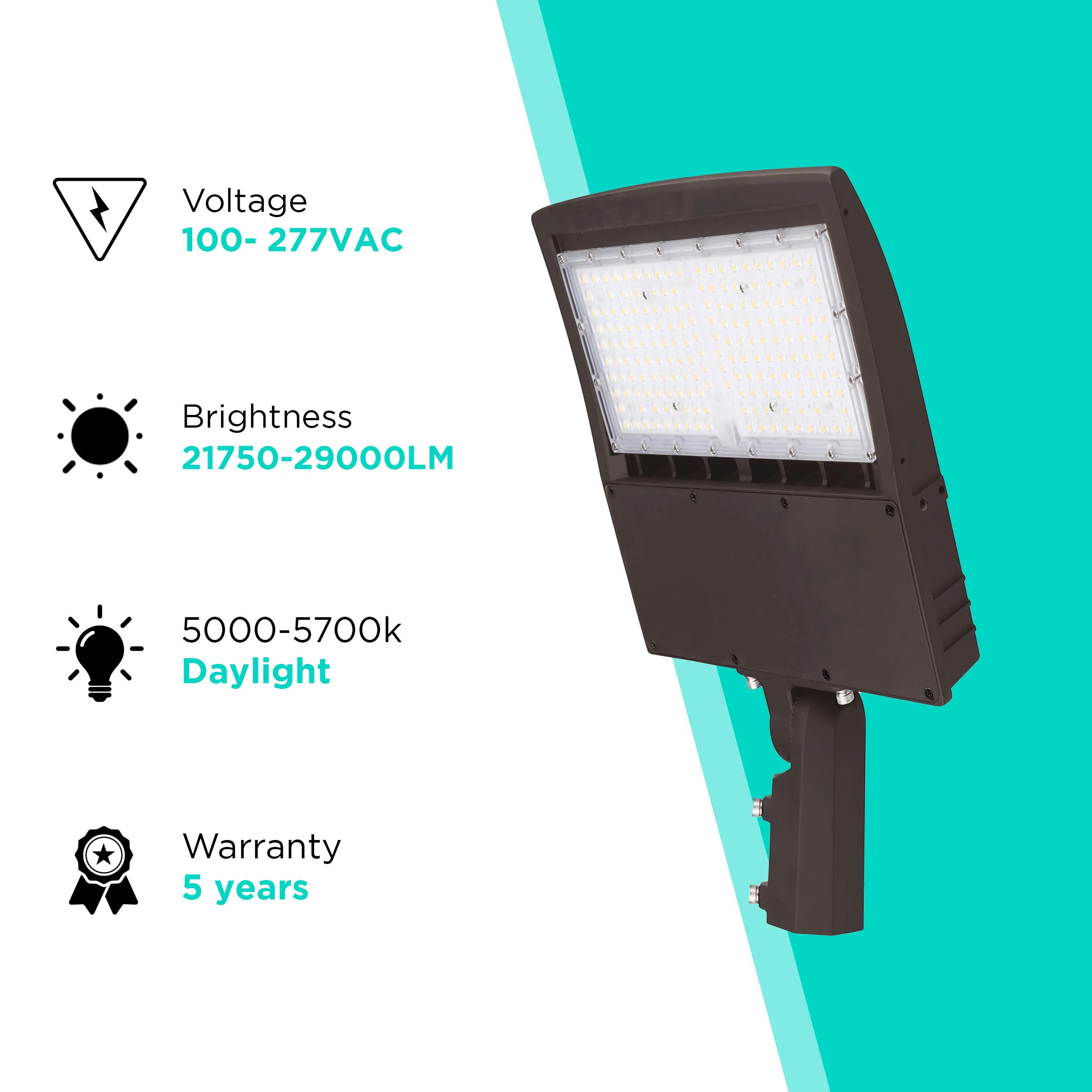 150W AL5 Series Area/Flood Light - 5700K - 21000lms - IP65 UL Listed #202 - Image 2