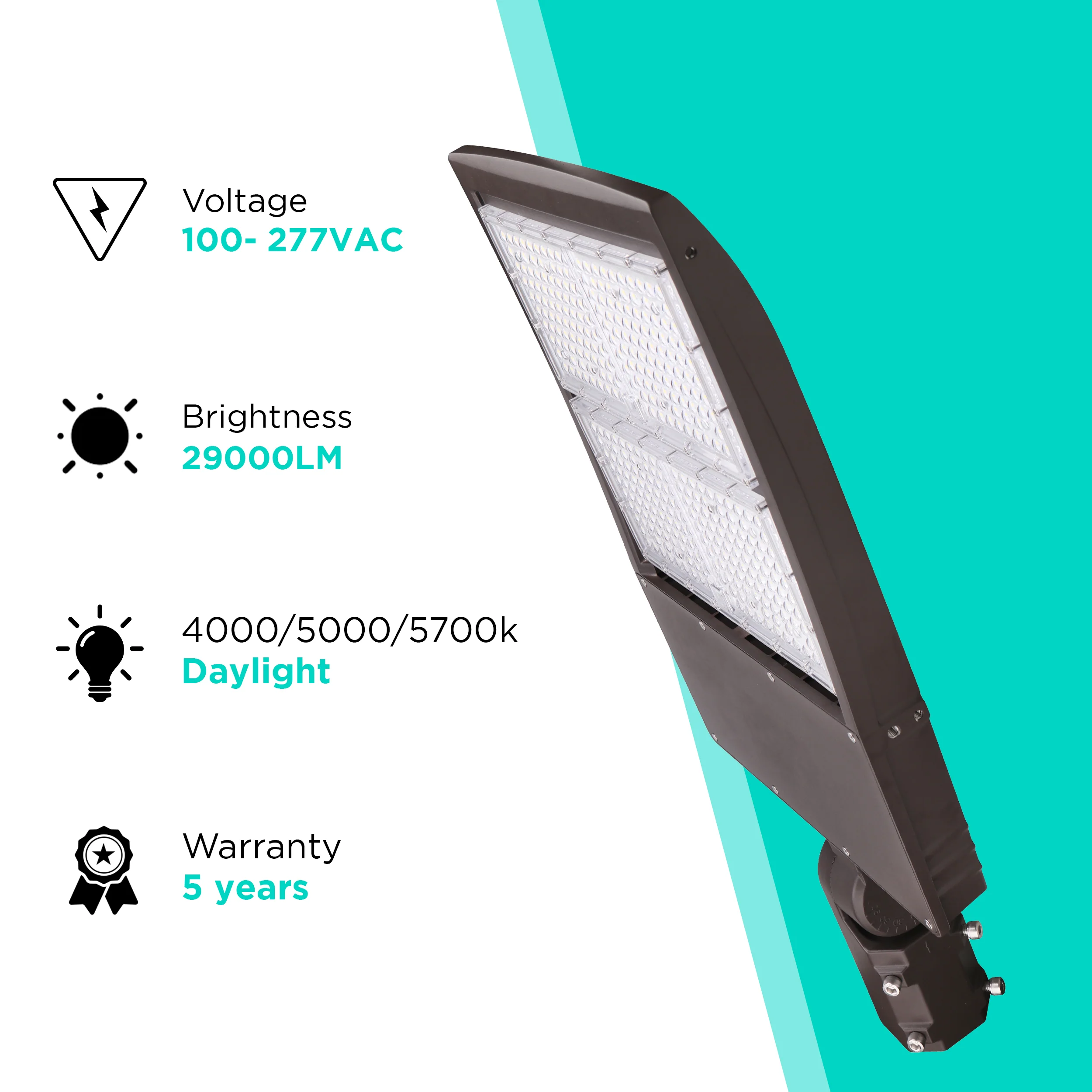 200W AL5 Series Area/Flood Light - 5000K - 29000lms - IP65 UL Listed - Image 2