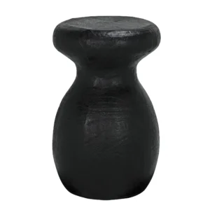 Samson Stool/Side Table | Black Burnt Resin