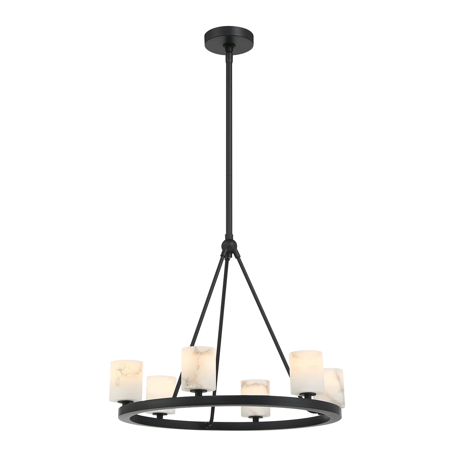 Aragon 22.75” LED Matte Black Chandelier