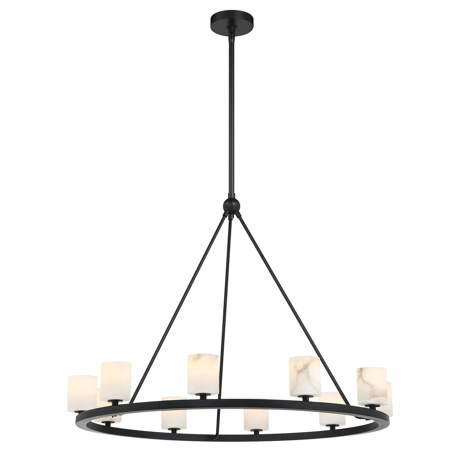 Aragon 34.75” LED Matte Black Chandelier