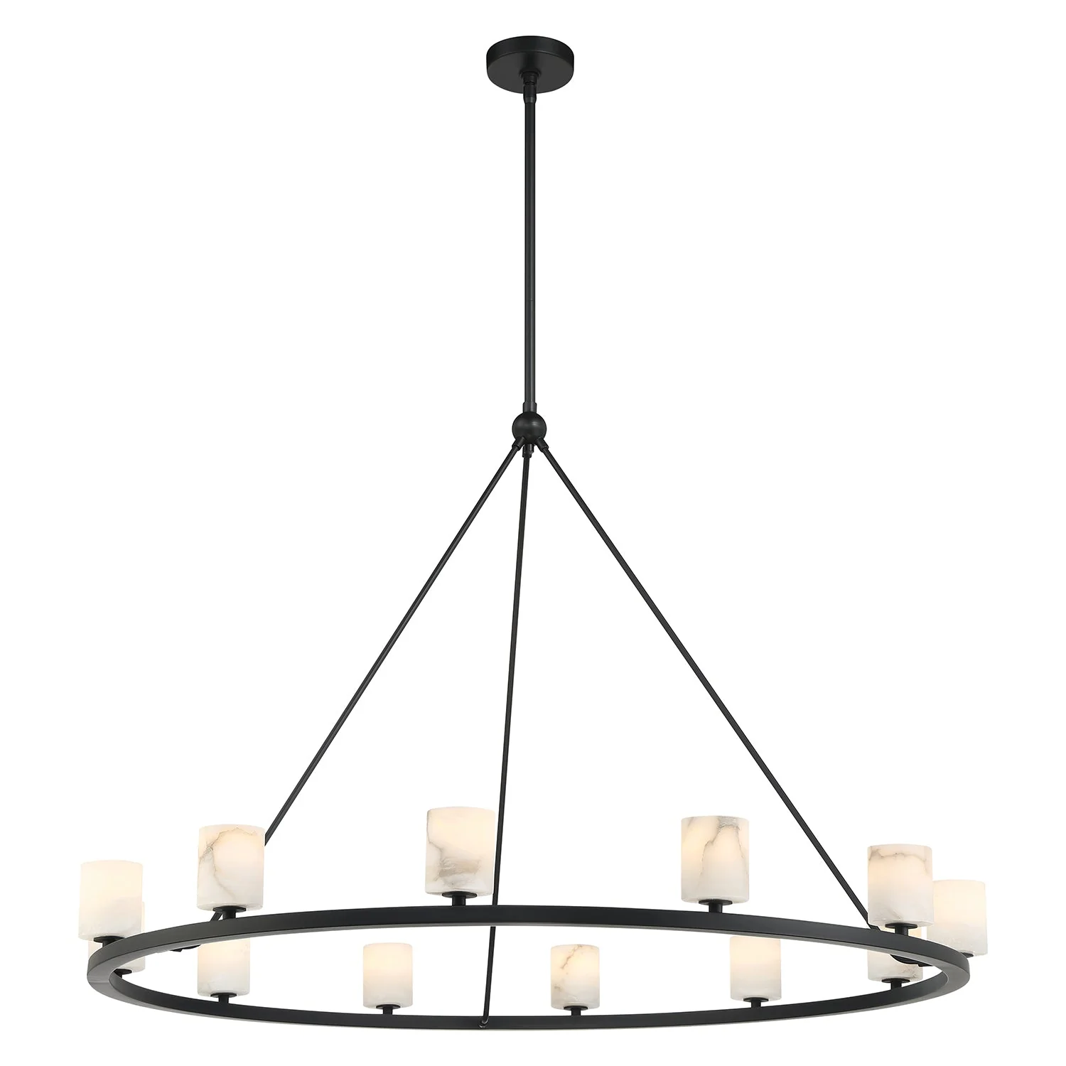 Aragon 46.75” LED Matte Black Chandelier