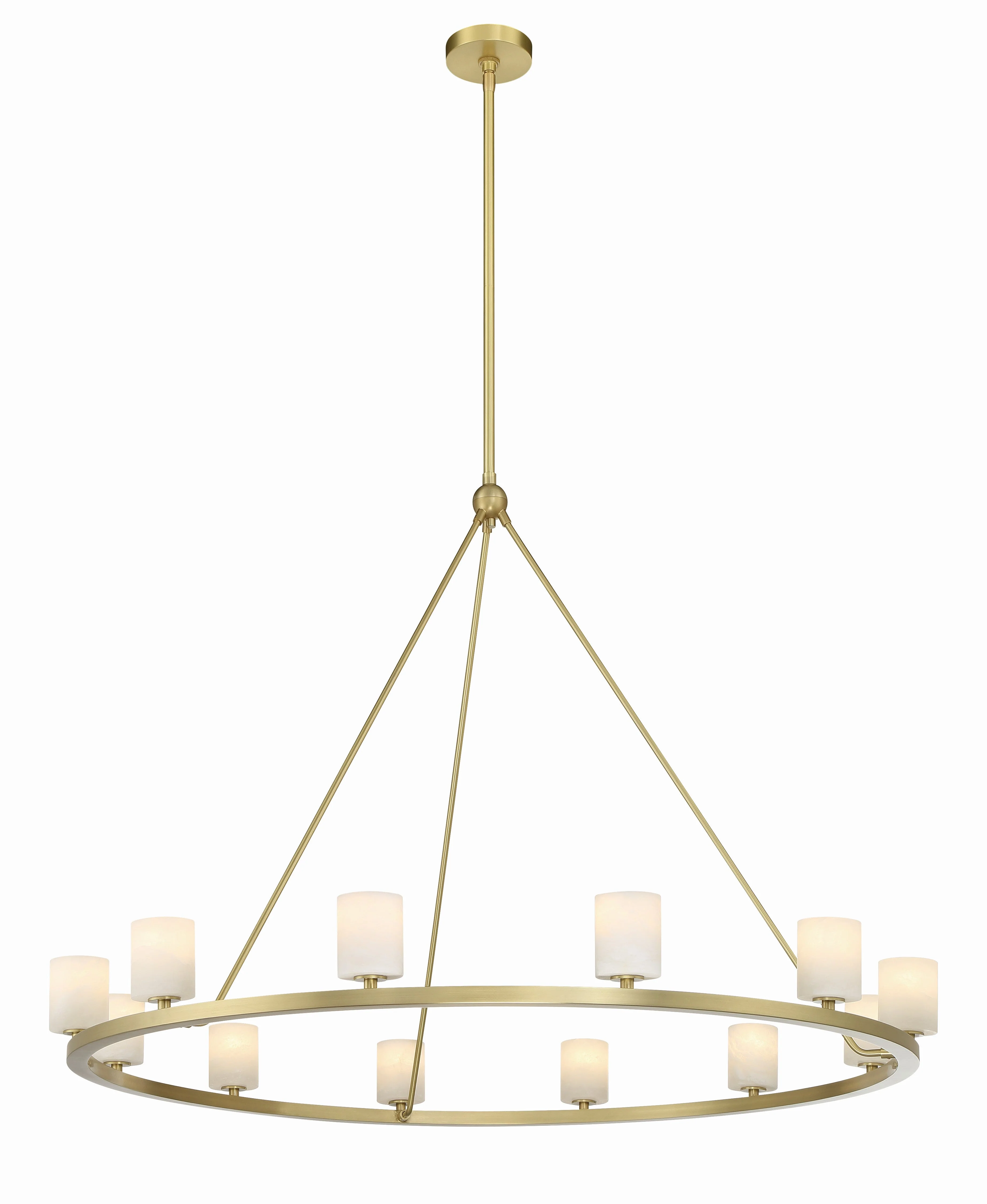 Aragon 46.75” LED Soft Brass Chandelier