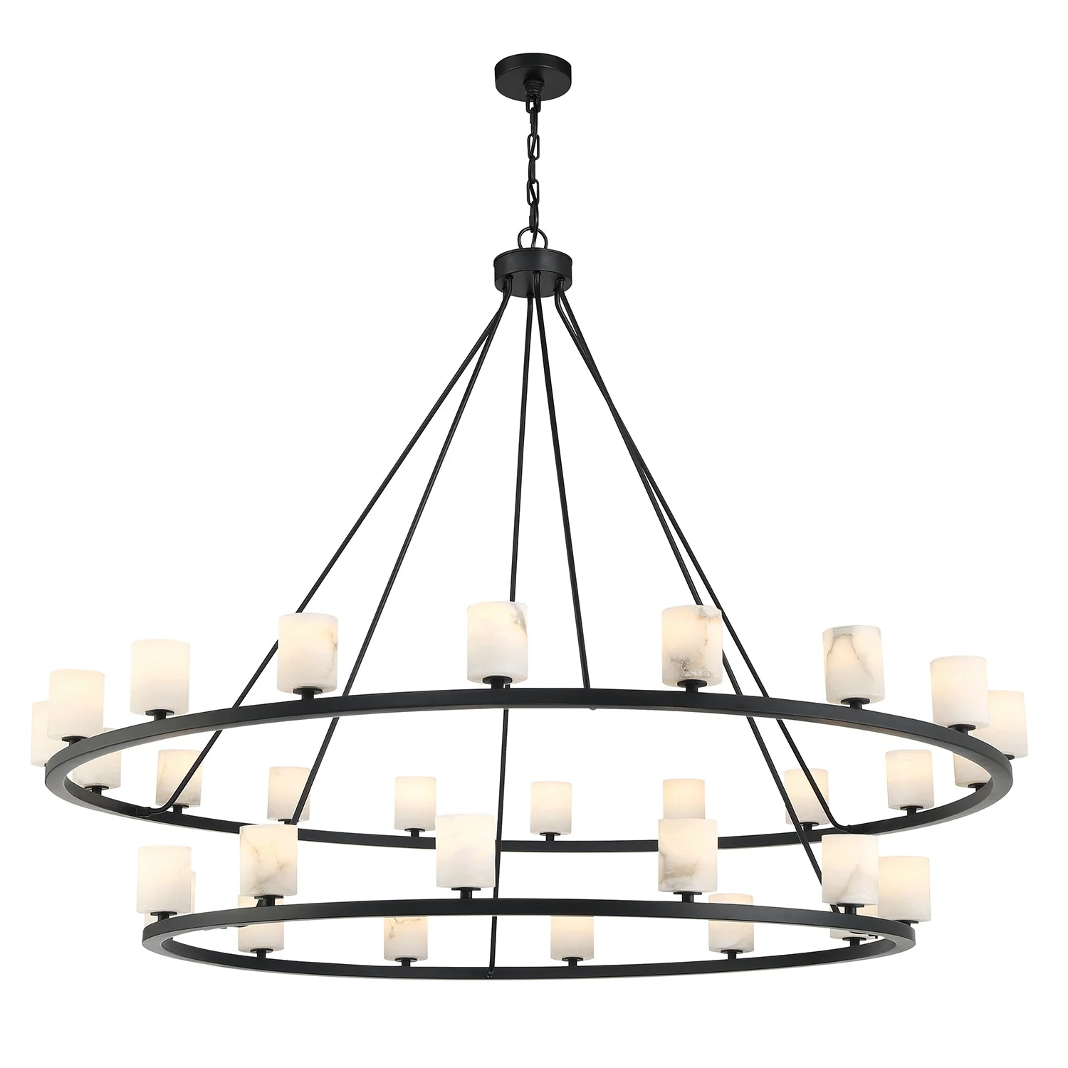 Aragon 58.75” LED Matte Black Chandelier